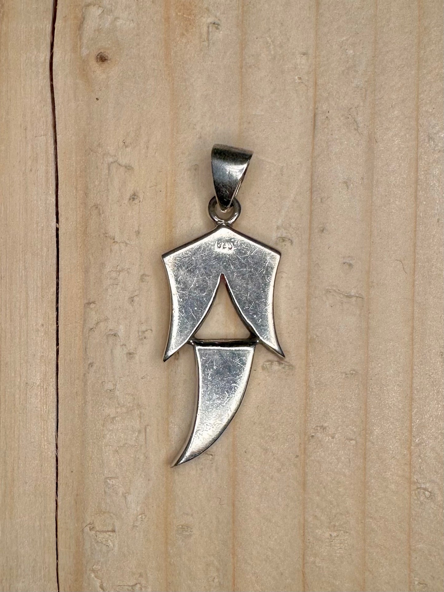 Abstract Pink Mother of Pearl 925 Sterling Silver Pendant