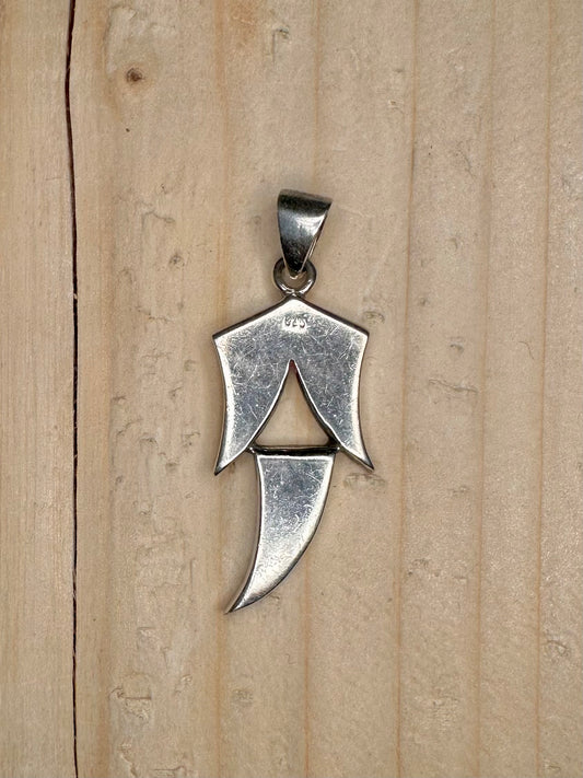 Abstract Pink Mother of Pearl 925 Sterling Silver Pendant