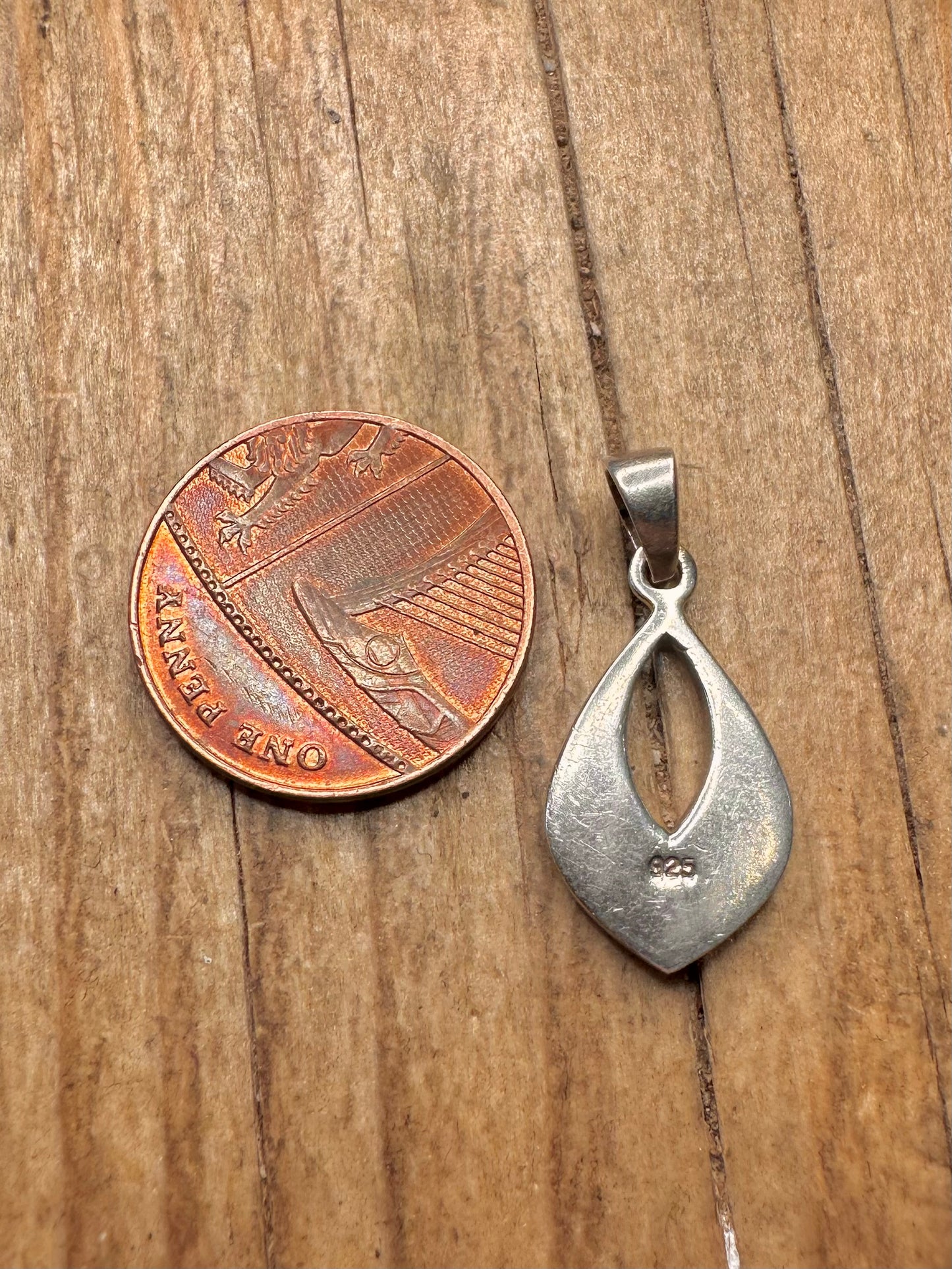 Vintage Abalone 925er Sterling Silber Anhänger