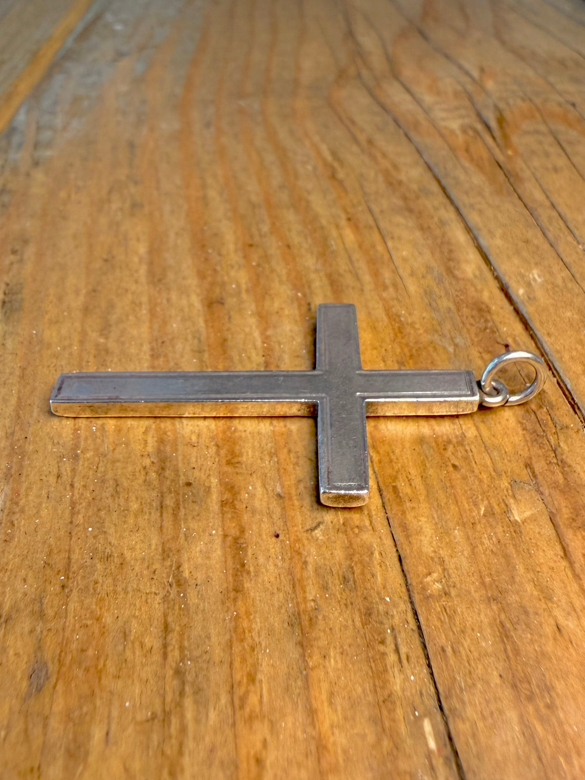Large Cross 1978 Hallmarked 925 Sterling Silver Pendant