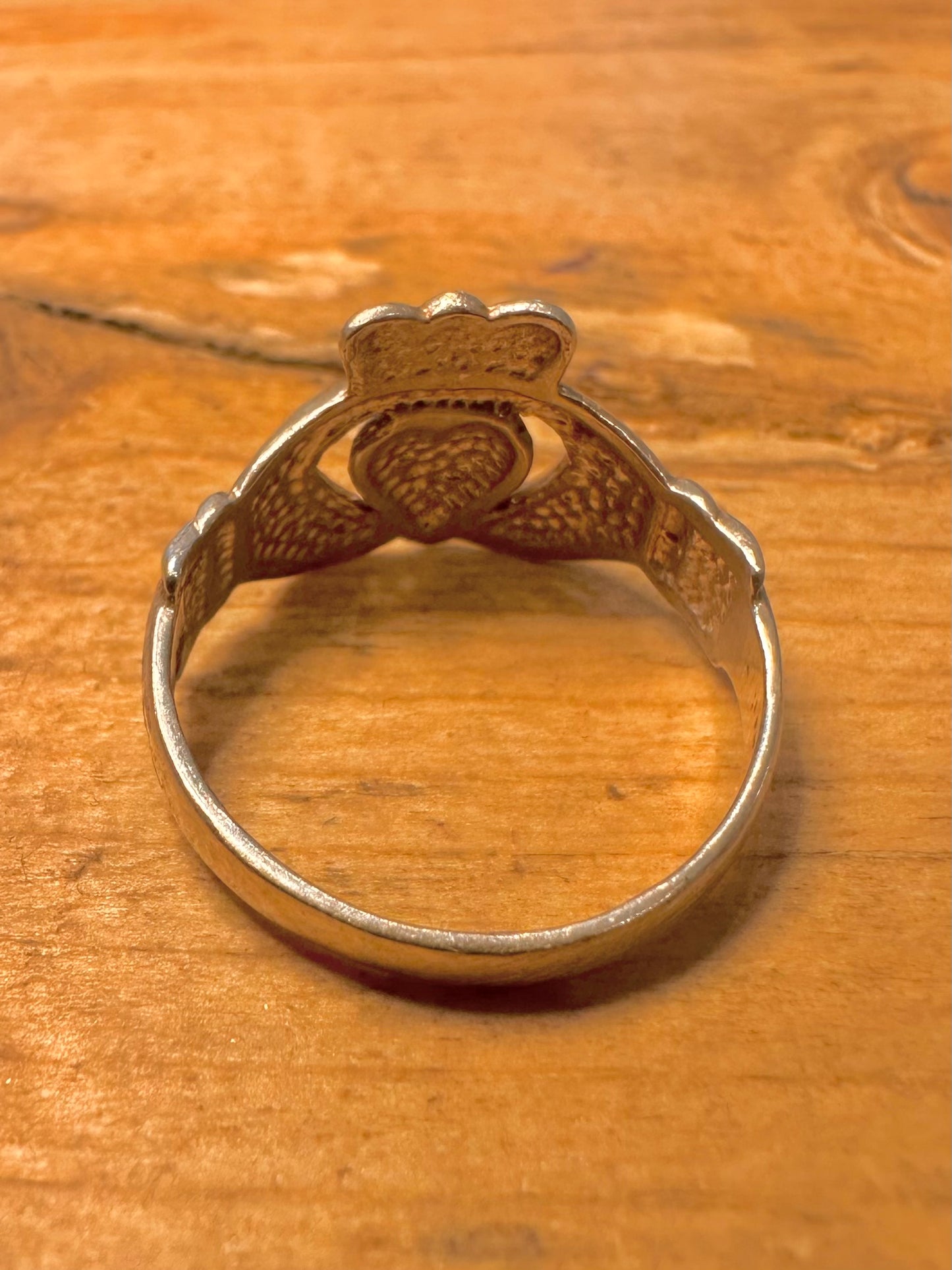 Vintage Claddagh 925 Silver Size P Ring