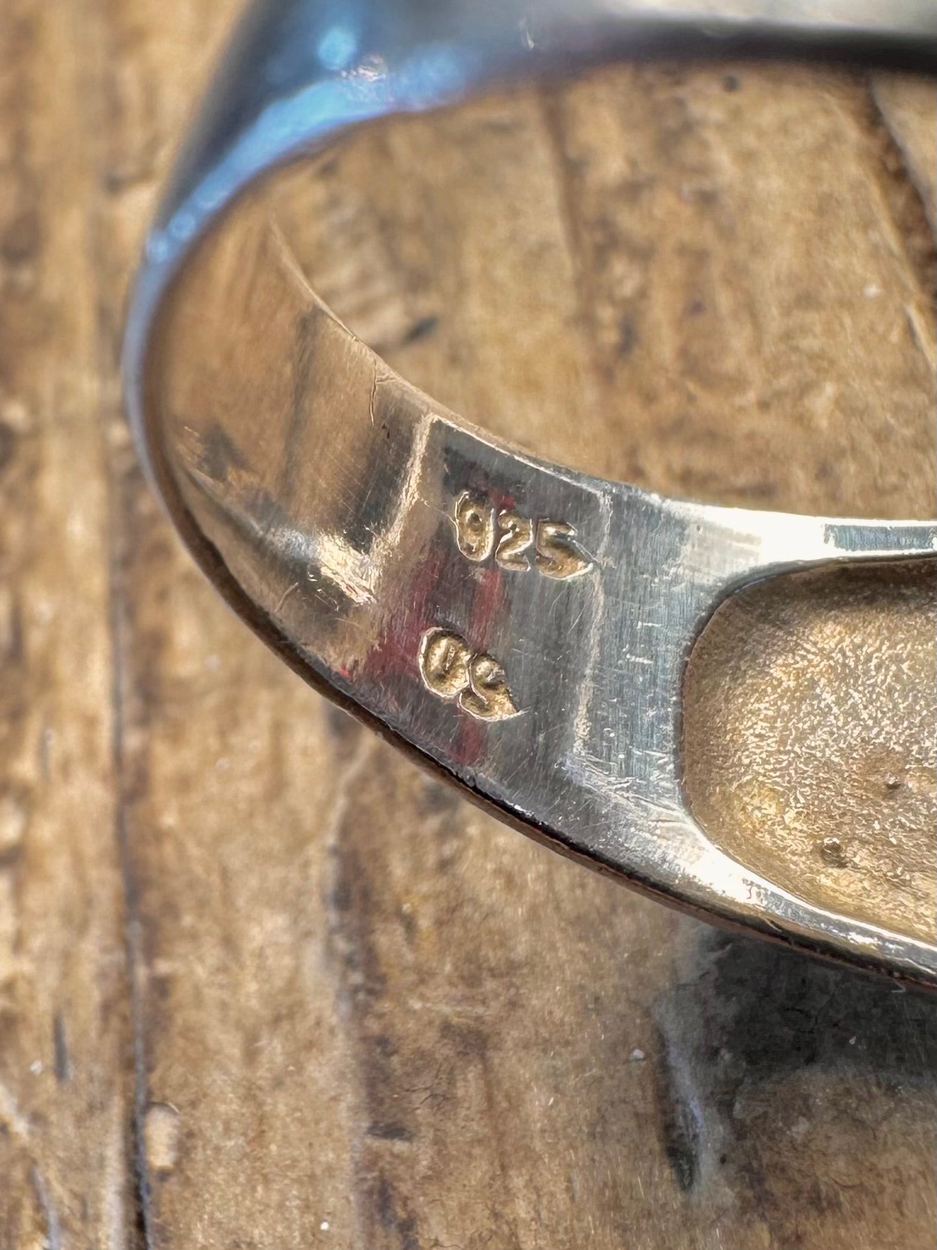 Roter Rechteckring aus 925er Sterlingsilber, Größe R1/2