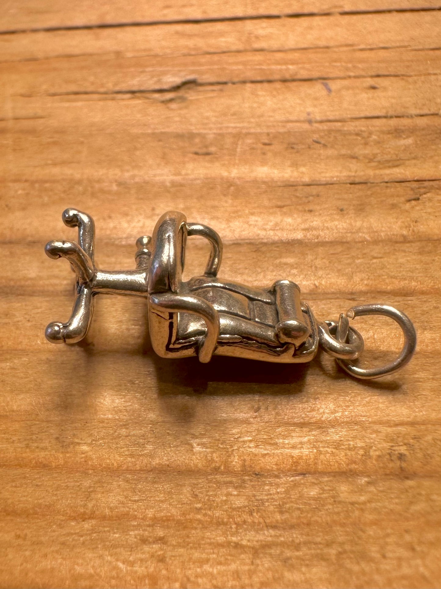 Vintage Desk Chair 925 Sterling Silver Charm Pendant