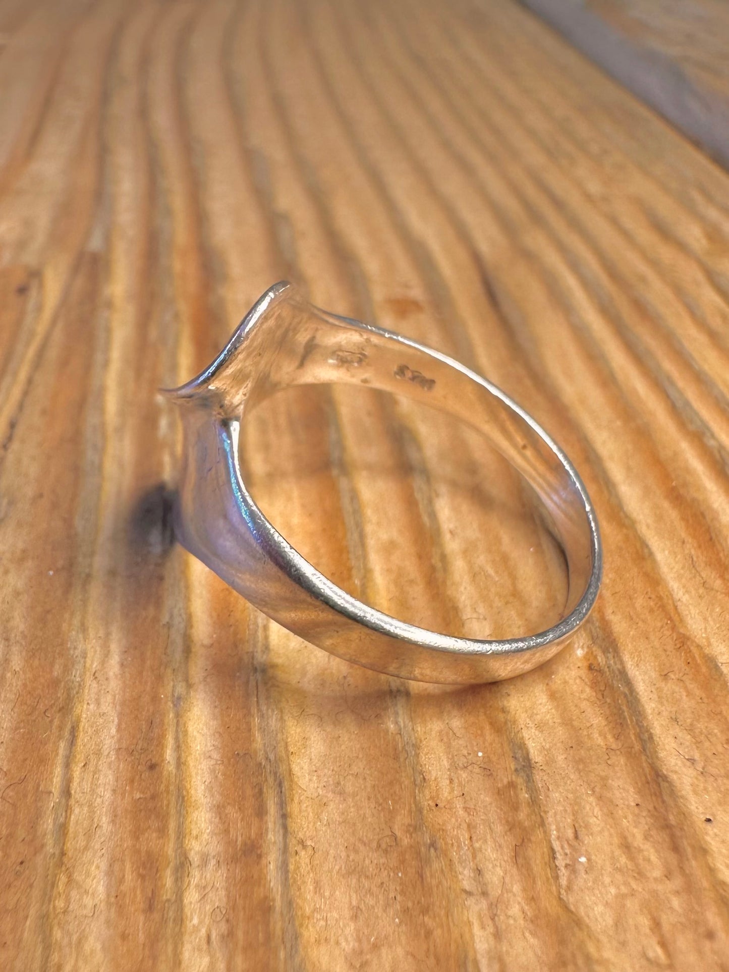 Twisted Modernist 925 Sterling Silver Size N1/2 Ring
