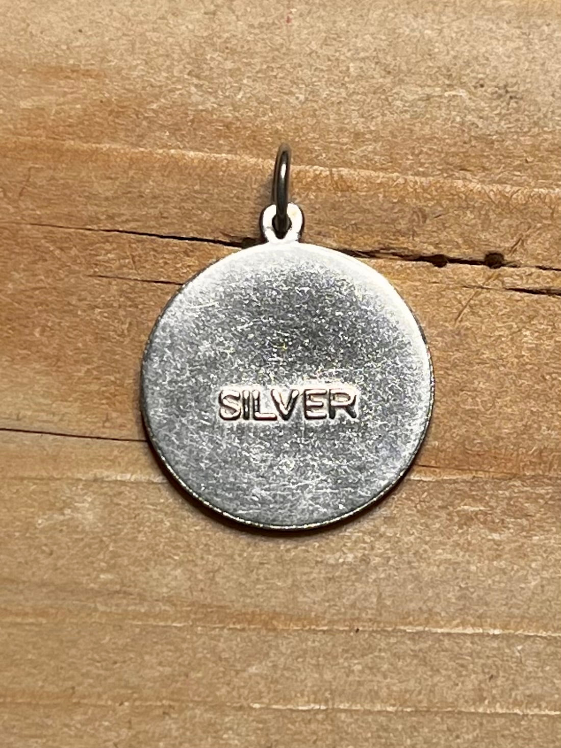 Circular St Christopher 925 Sterling Silver Pendant