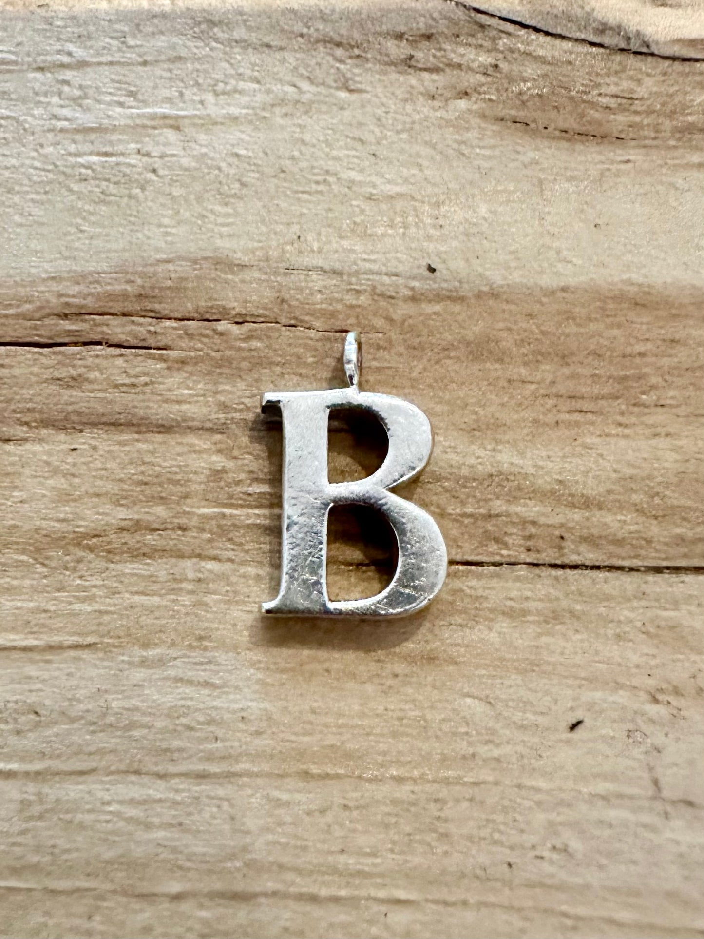 Vintage B Letter 925 Silver Pendant