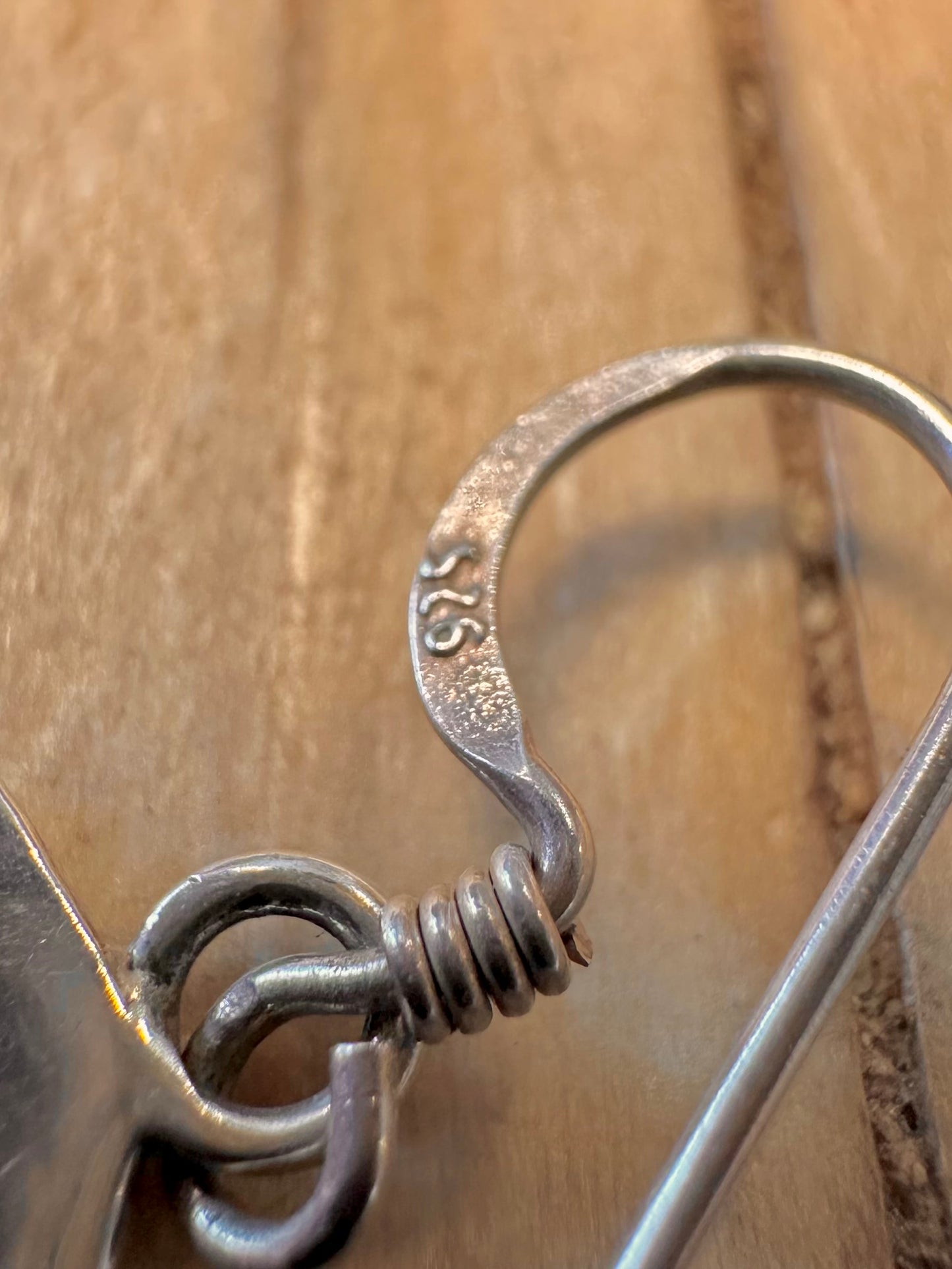 Vintage Moon Dangle 925 Silver Earrings