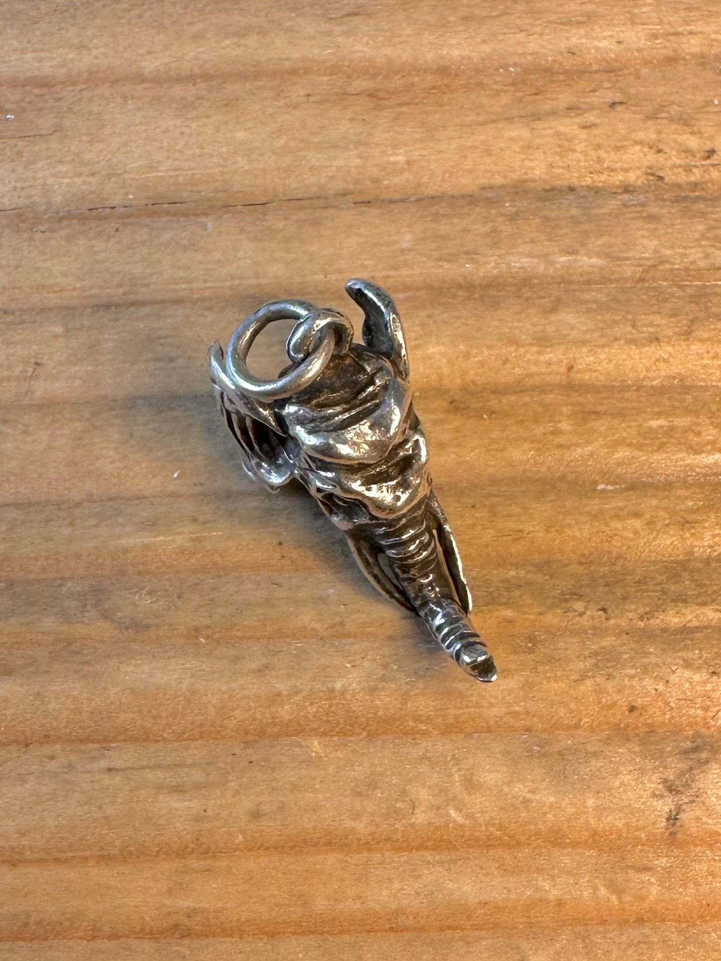 Elephant Head 1970’s 925 Sterling Silver Charm Pendant