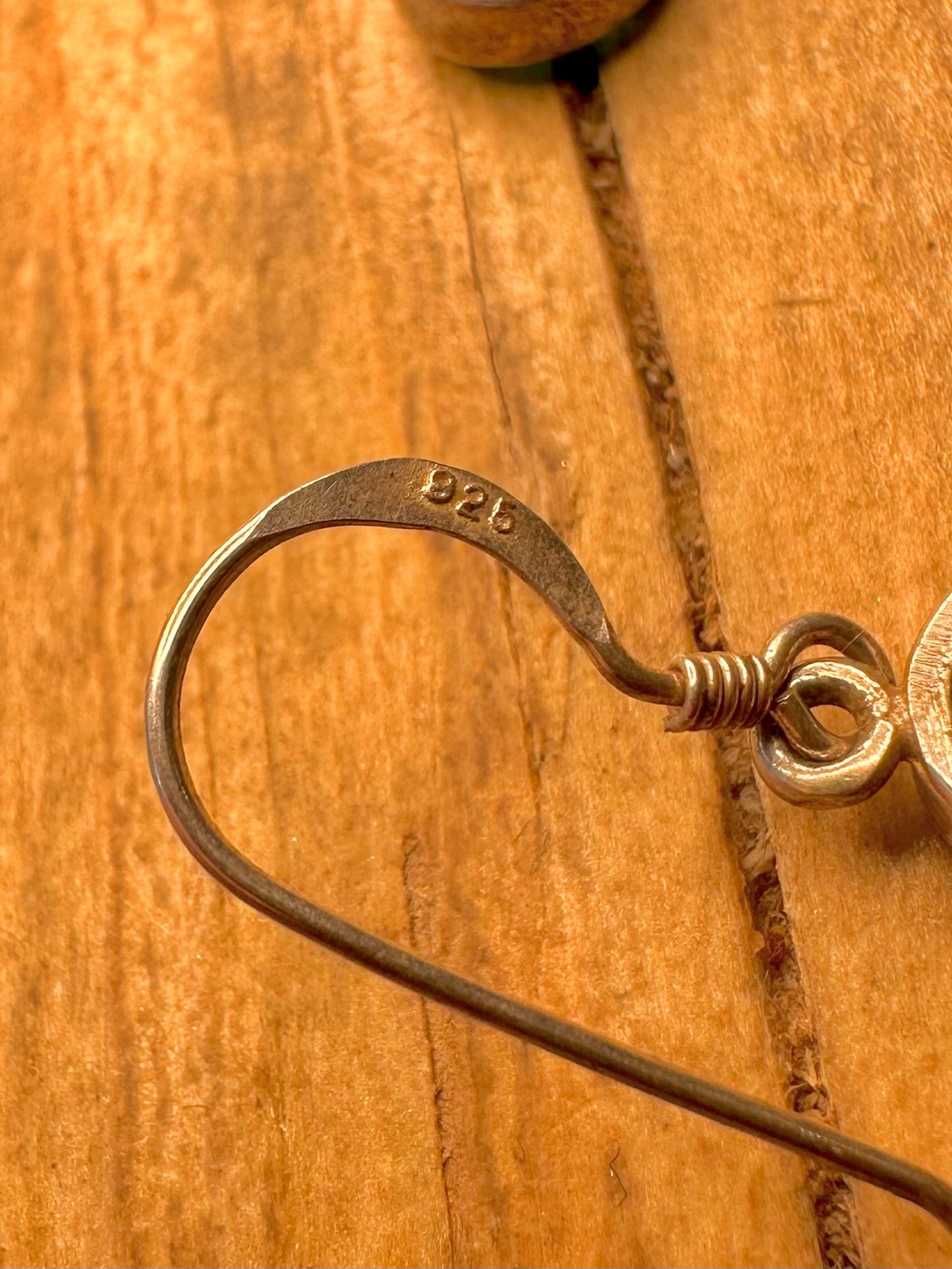 Vintage Chrysoprase Green 925 Sterling Silver Earrings