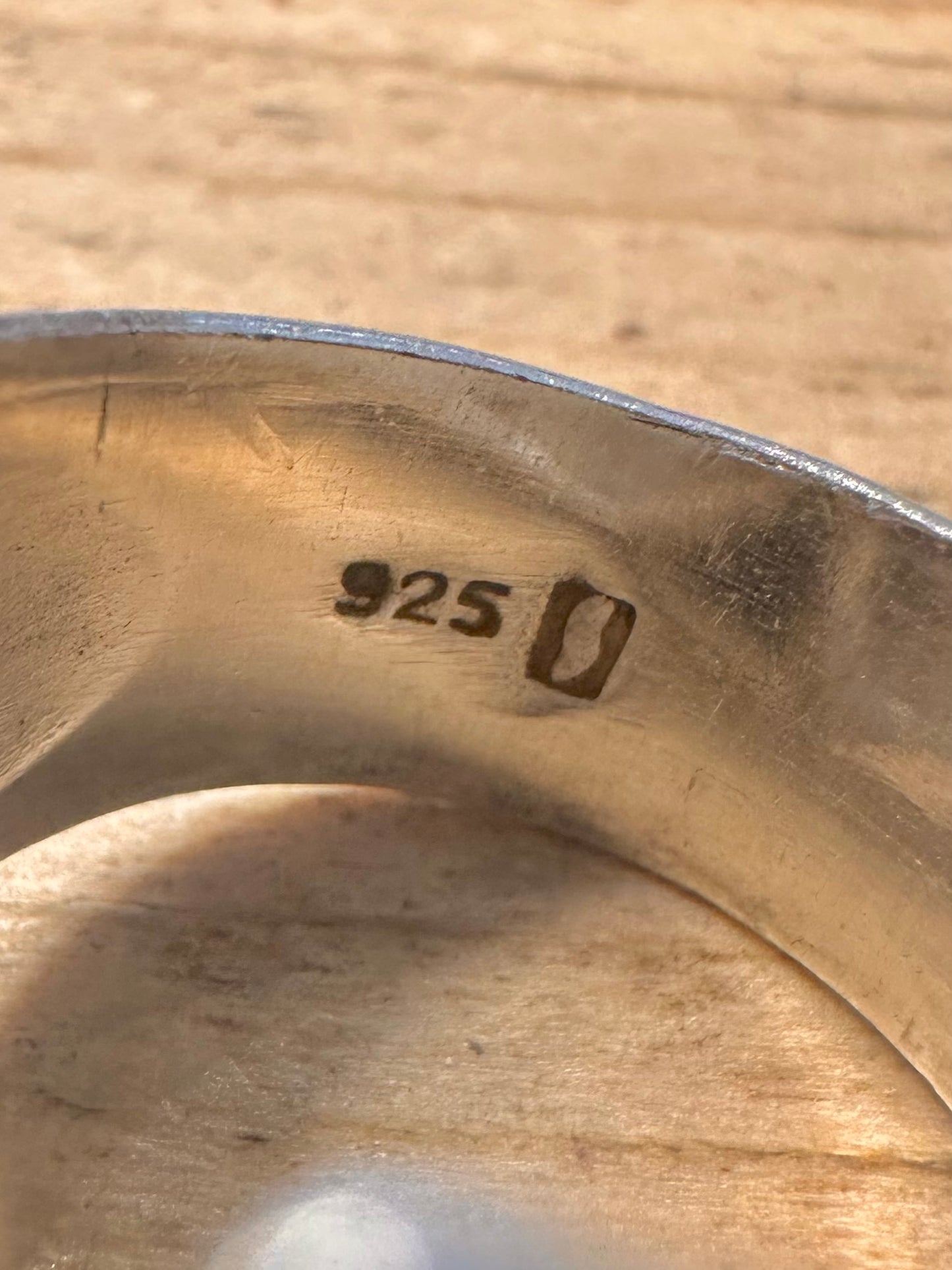 Abstract Modernist 925 Silver Size P1/2 Ring
