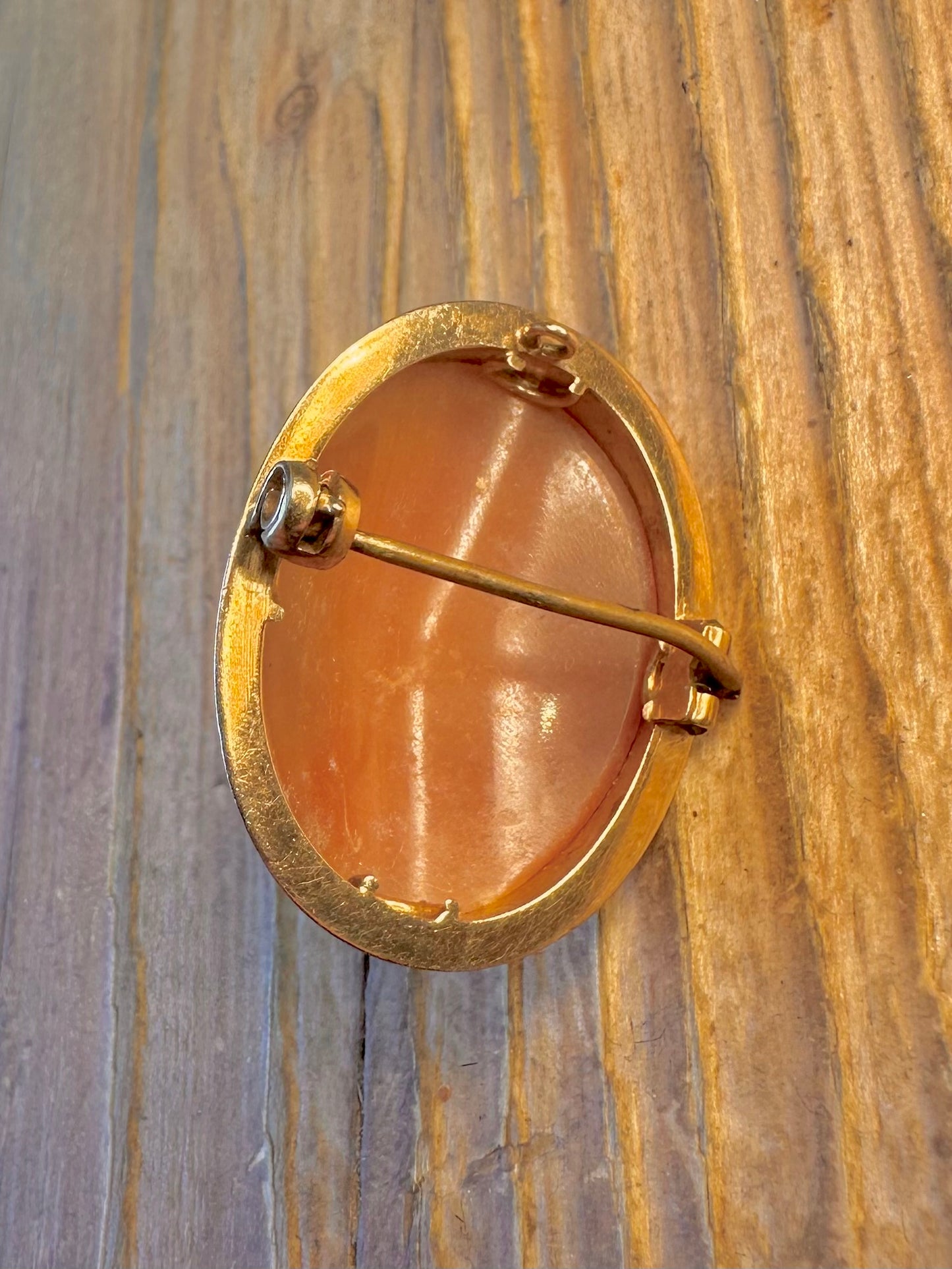 9ct Gold 1963 Cameo High Relief Maker E.J.CY&Co Brooch