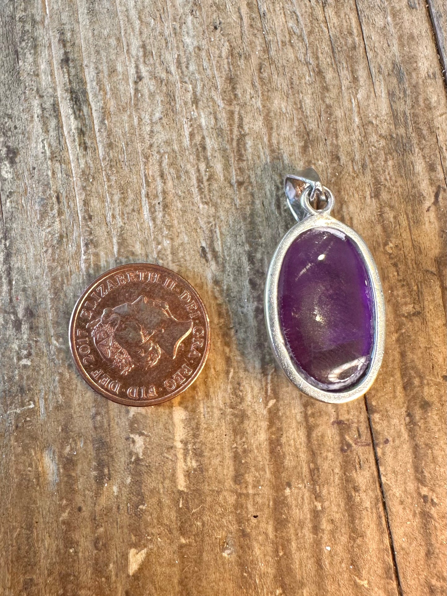 Amethyst Oval 925 Sterling Silver Pendant