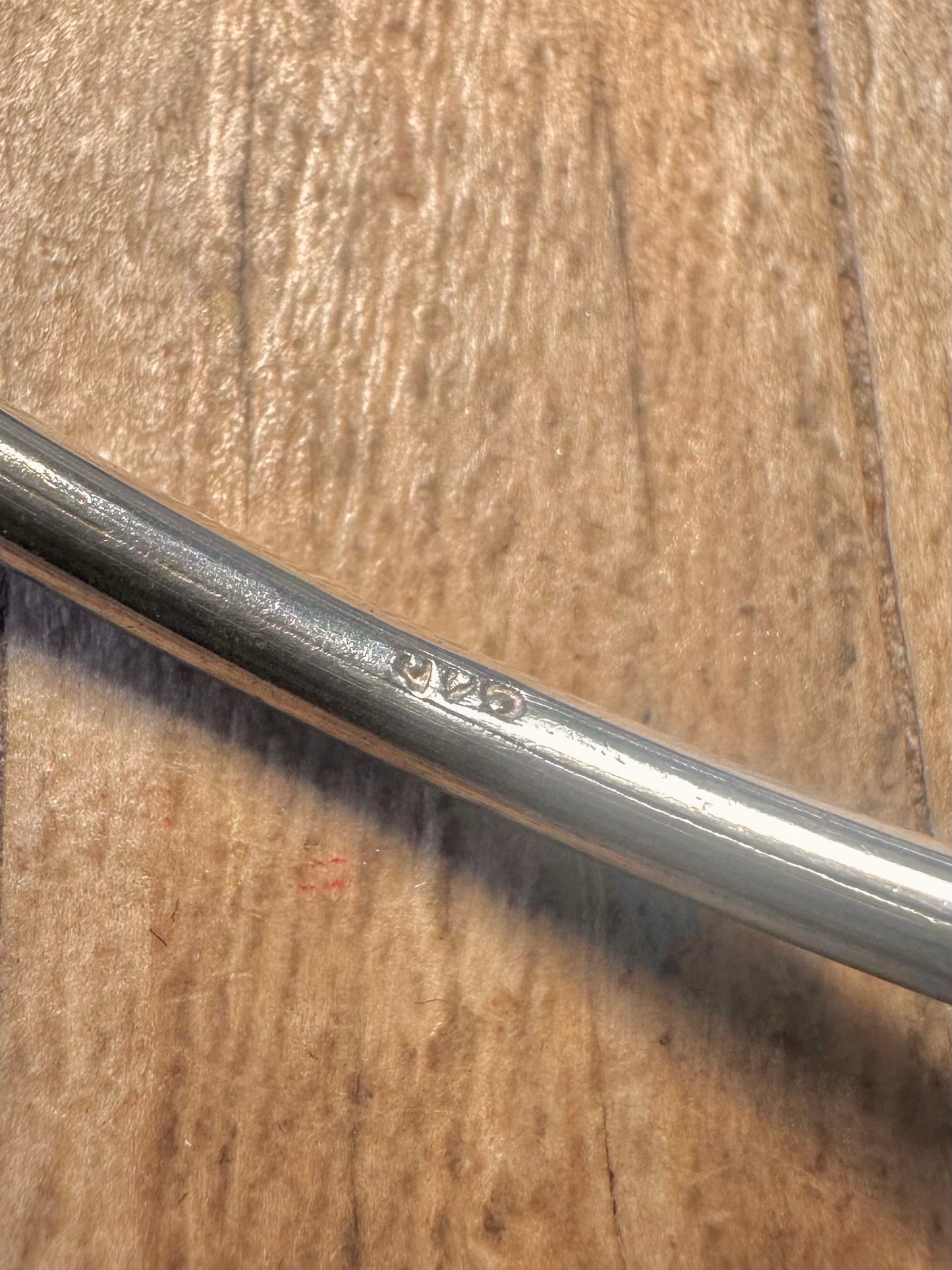 Vintage Plain 925 Sterling Silver Bangle