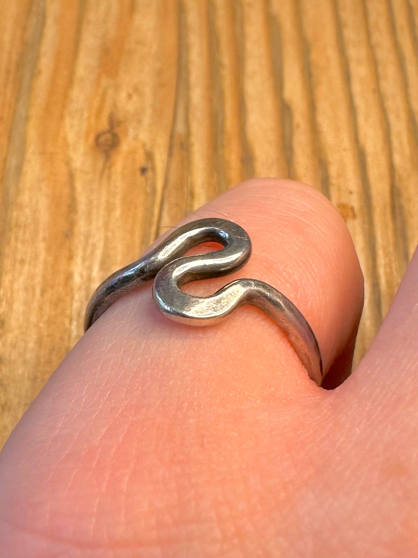 Minimalist Swirl 1962 Scottish 925 Sterling Silver Size N Ring
