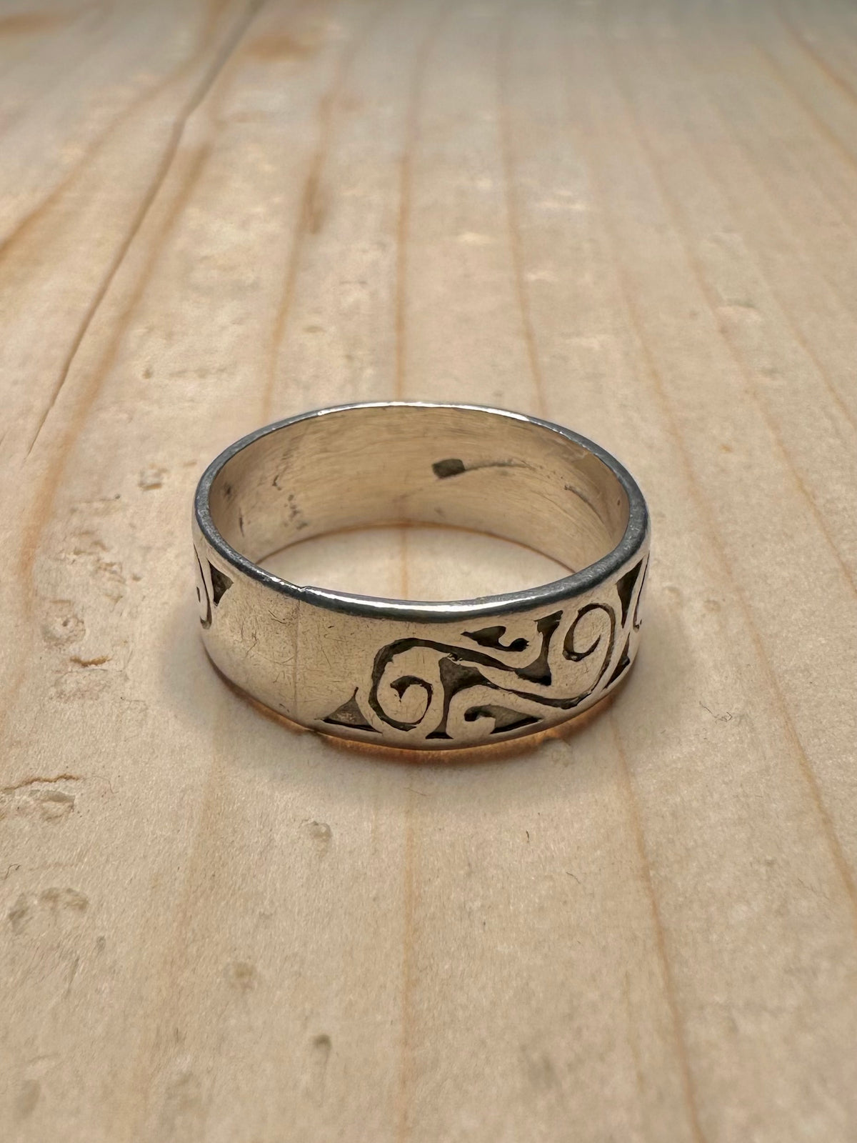 Bali Swirl Band 925 Sterling Silver Size O Ring
