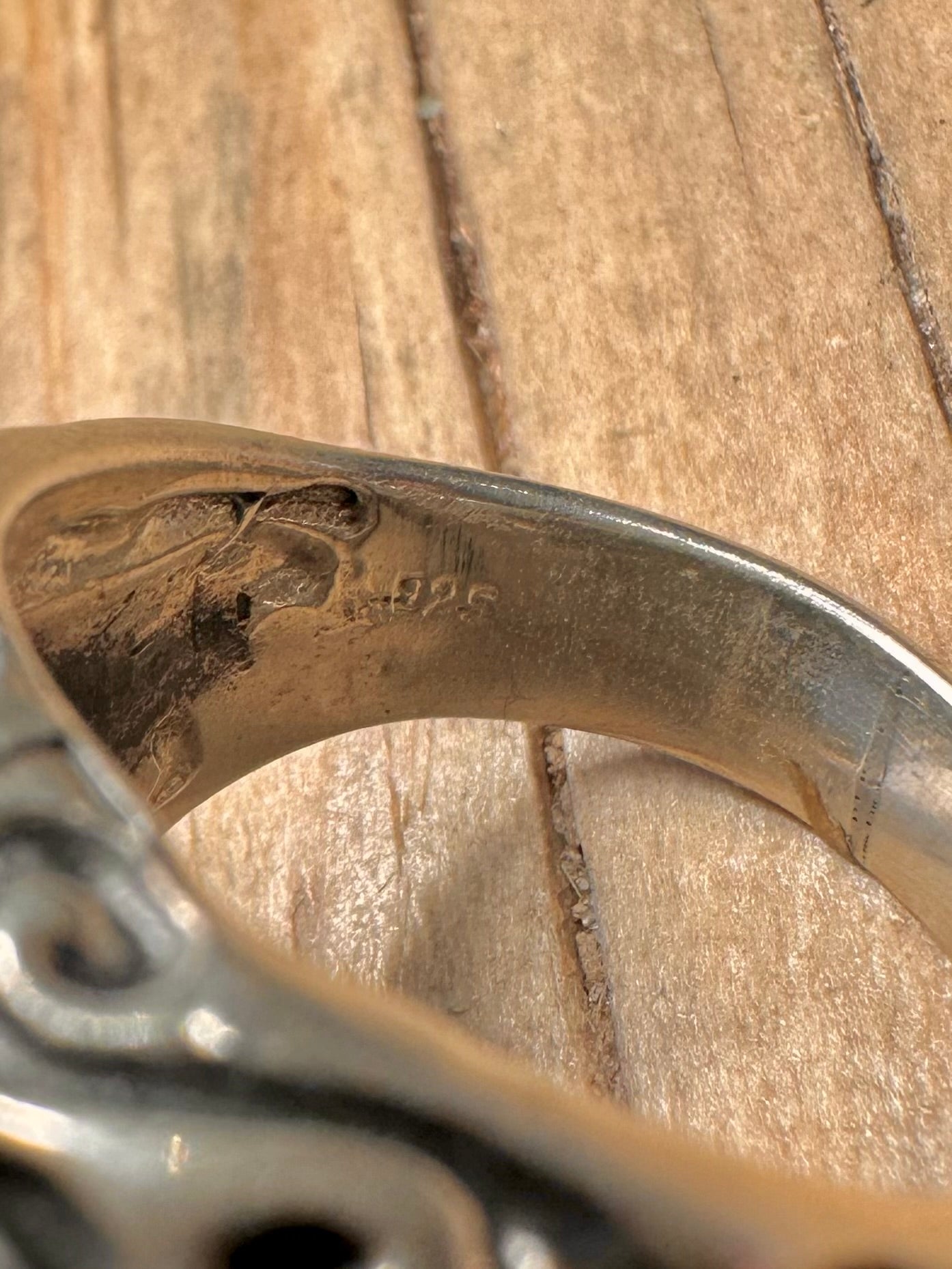 Vintage Skull Red Eyes Decorative 925 Sterling Silver Size U Ring