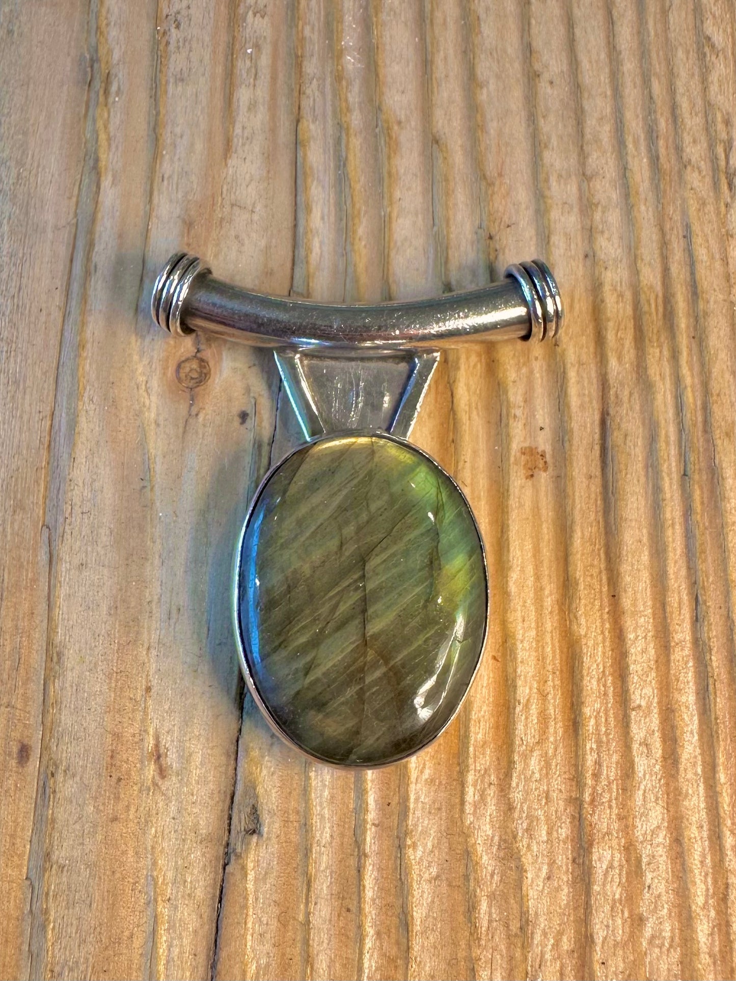 Labradorite Oval 925 Sterling Silver Pendant