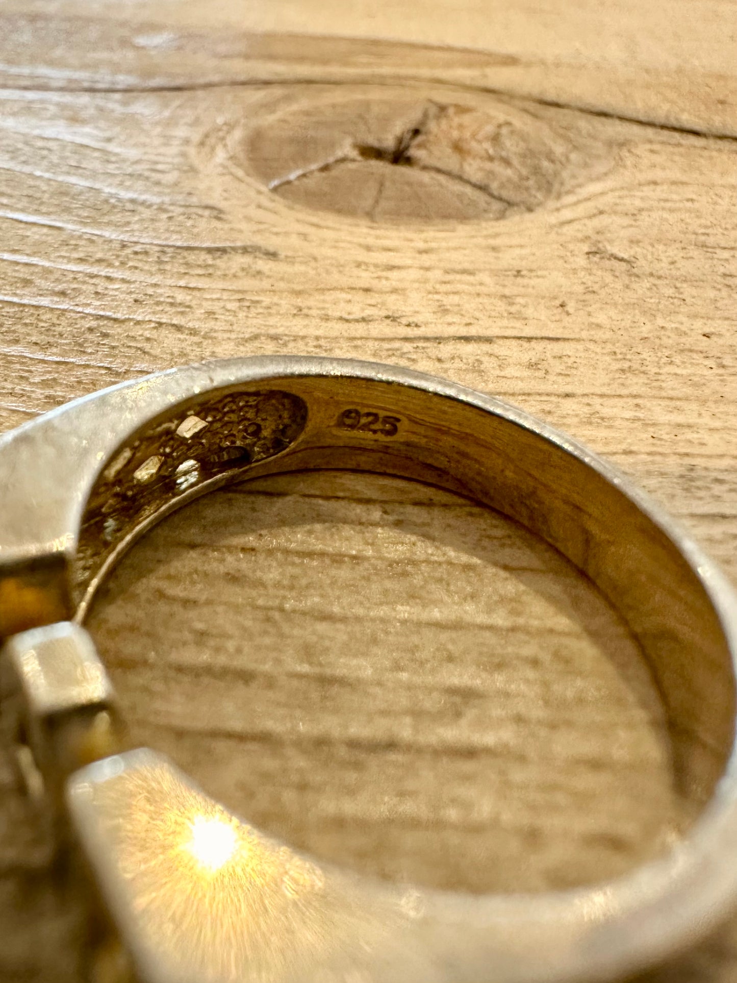 Vintage DAD Gold on 925 Silver Size S Ring