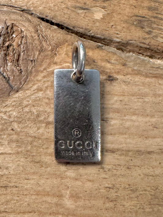 Vintage Gucci Made in Italy Tag Style 925 Silver Pendant