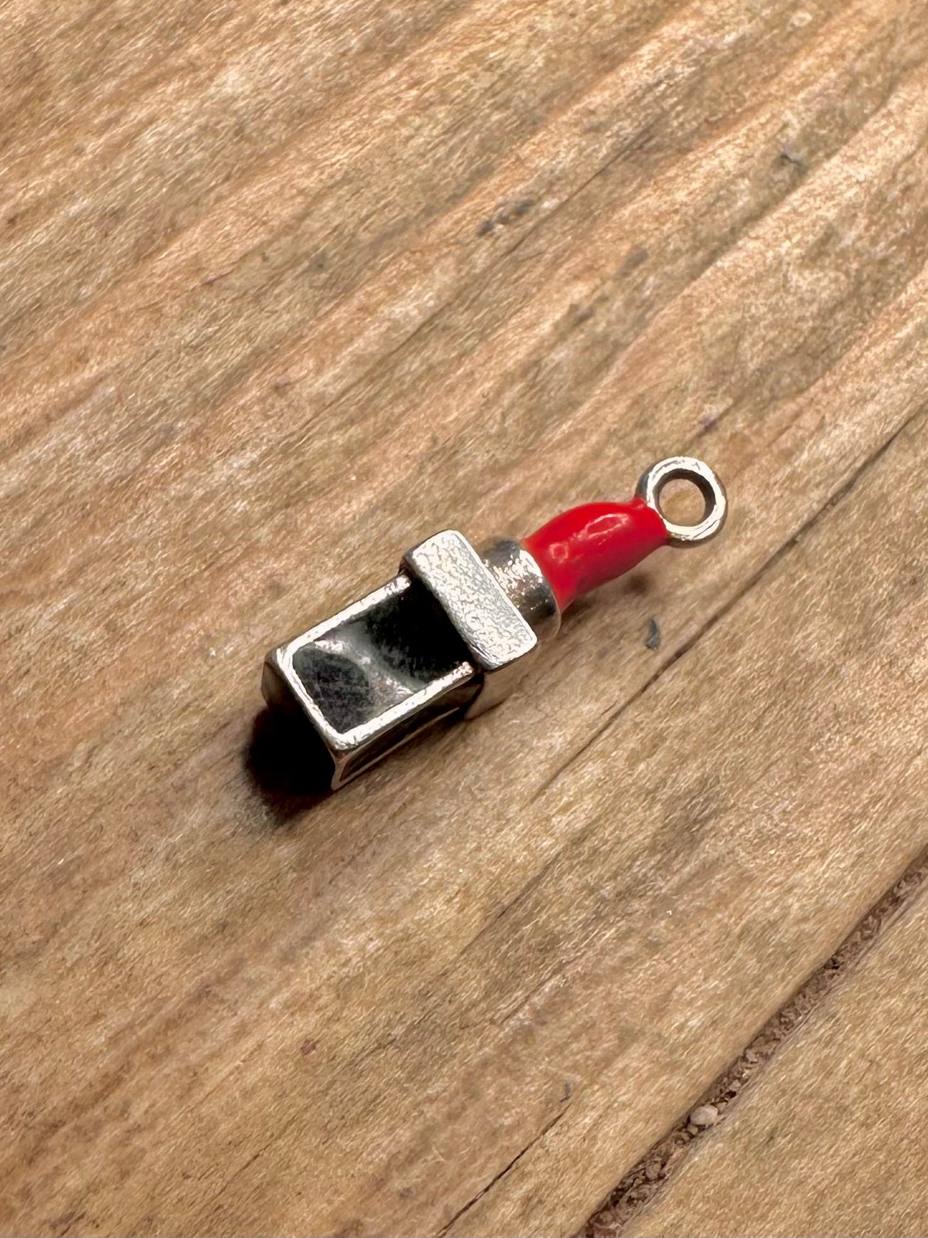Vintage Lipstick 925 Sterling Silver Charm Pendant