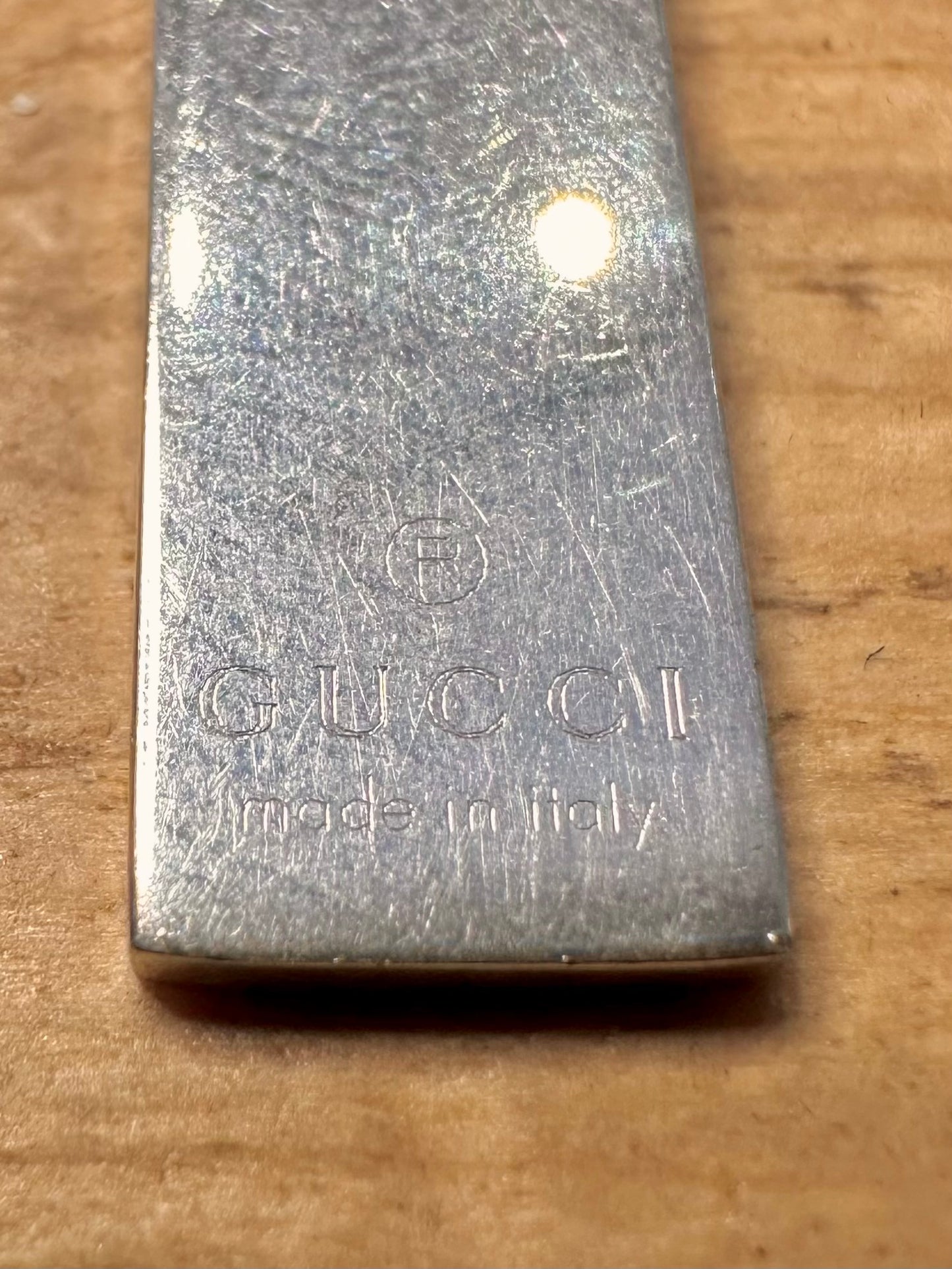 Vintage Gucci Bar 925 Silver Made in Italy Pendant