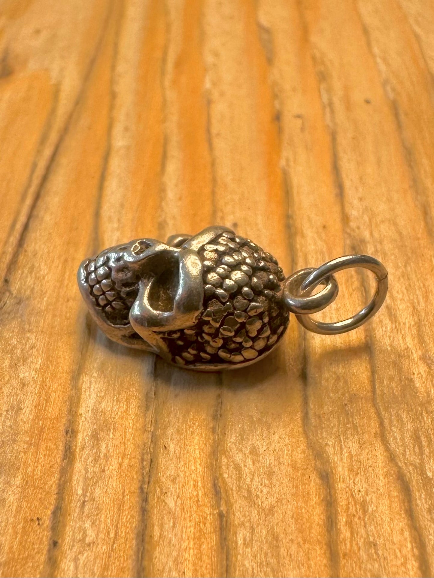 Vintage Skull 925 Sterling Silver Pendant