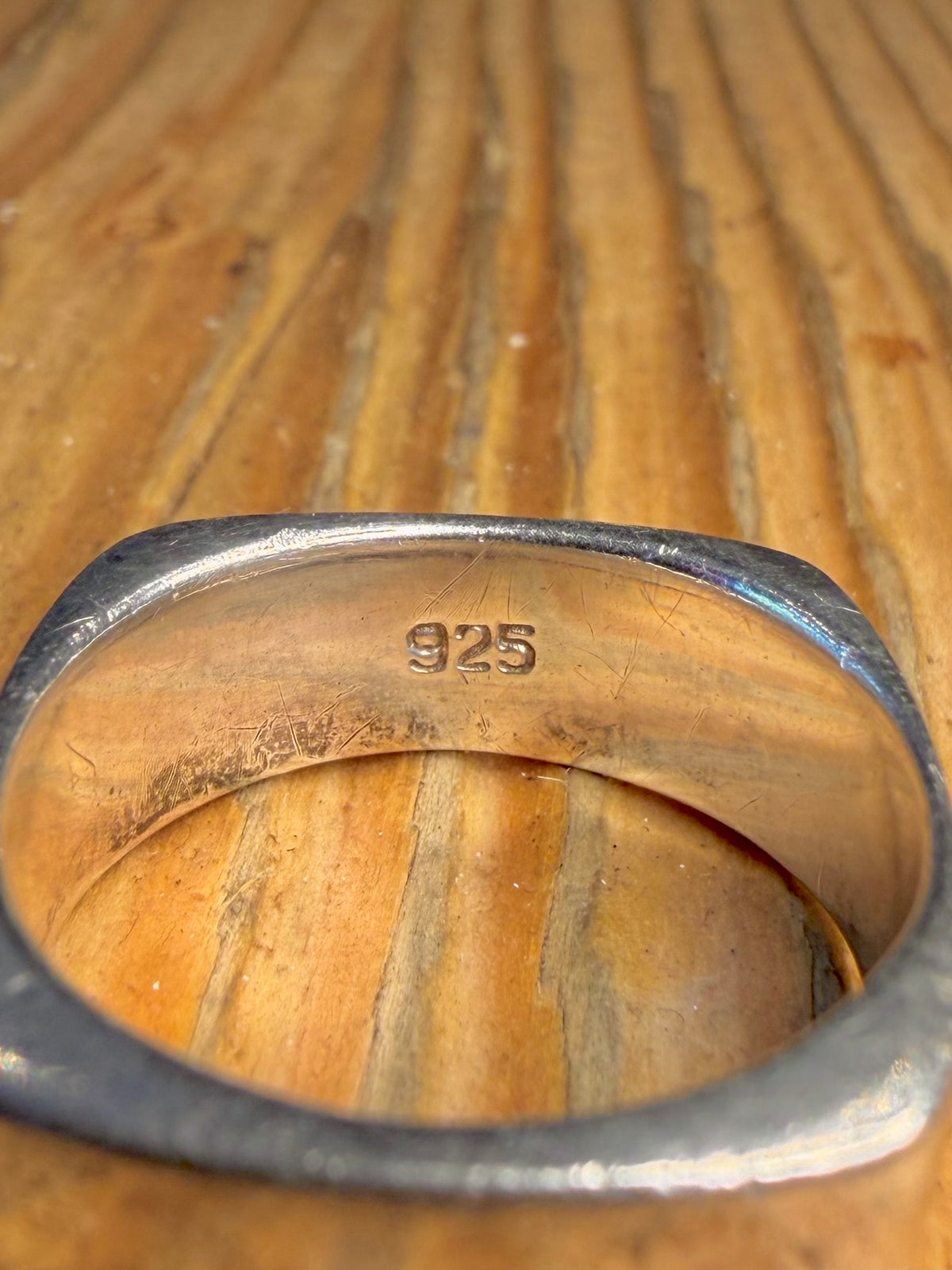 Square Band 925 Sterling Silver Size R1/2 Ring