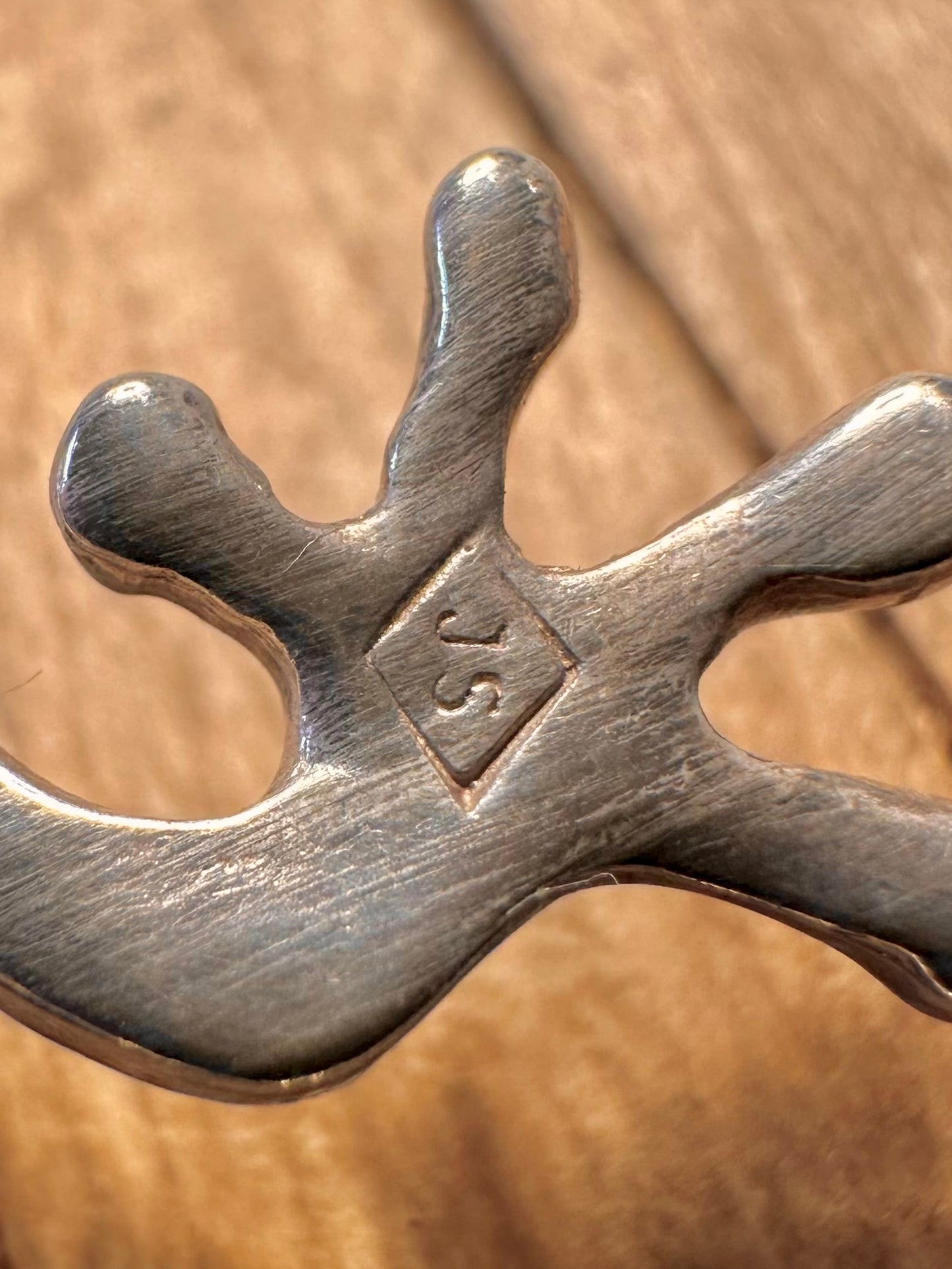 Modernist Amber Frog 925 Sterling Silver Pendant