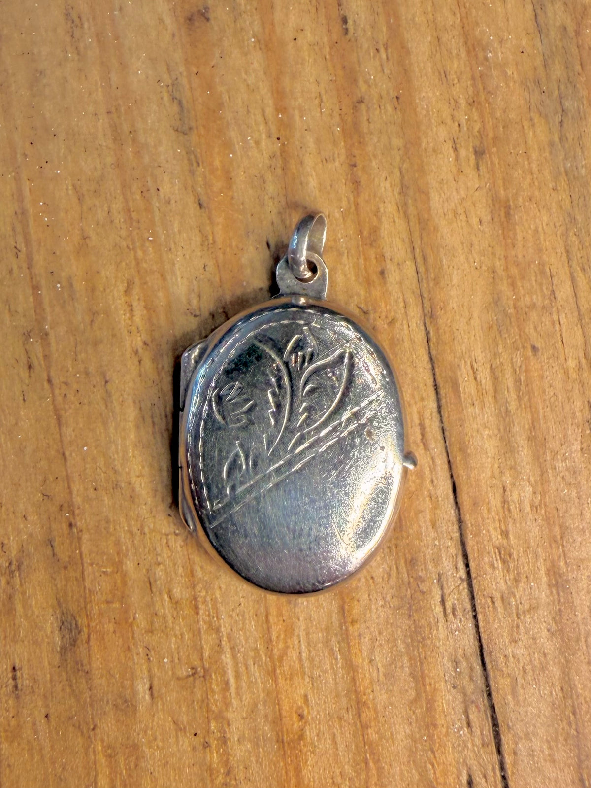 Oval Half Engraved Locket 925 Sterling Silver Pendant