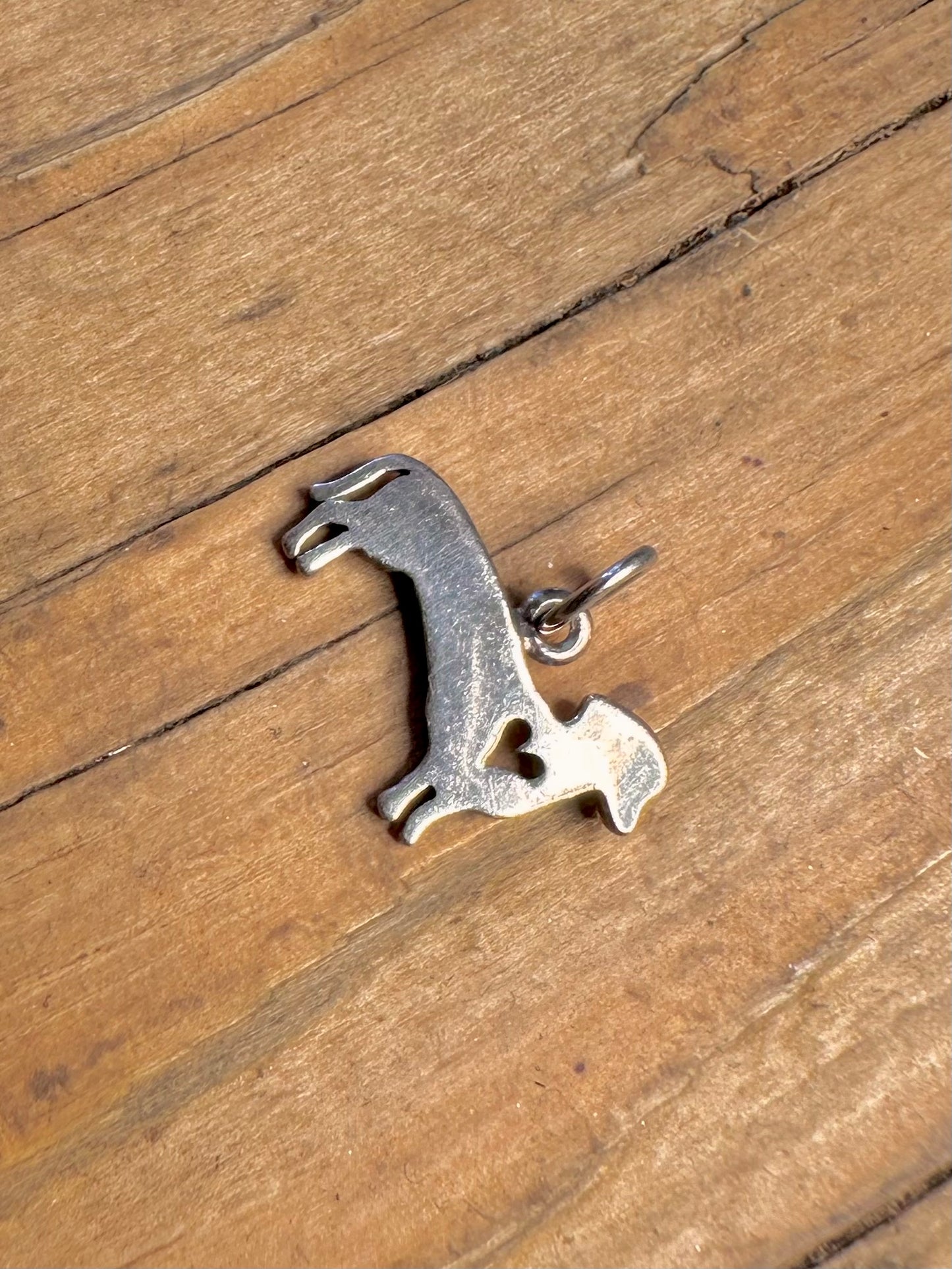 Dachshund Cut Out Heart 925 Sterling Silver Pendant