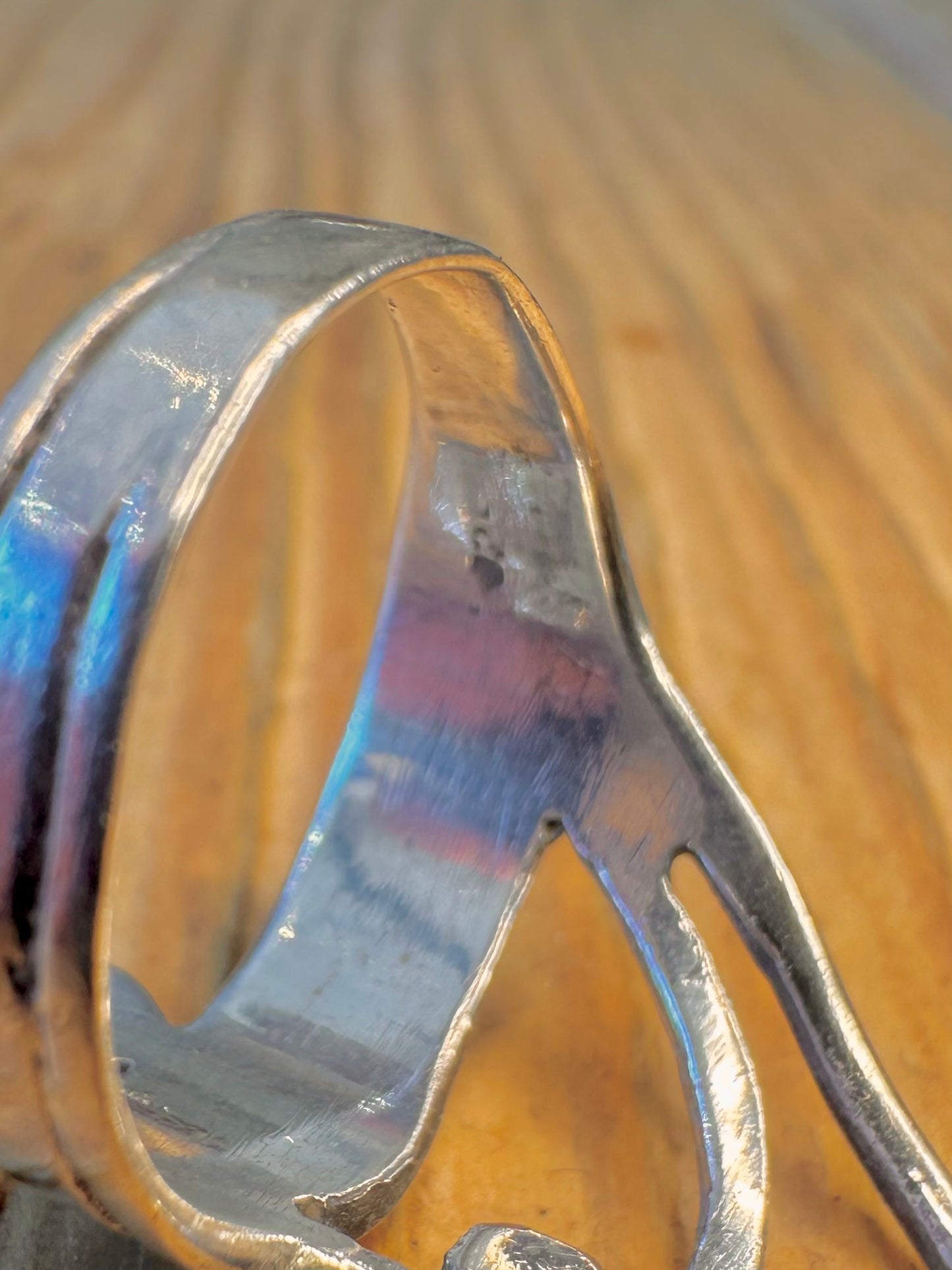 Boho Style Swirl 925 Sterling Silver Size N Ring