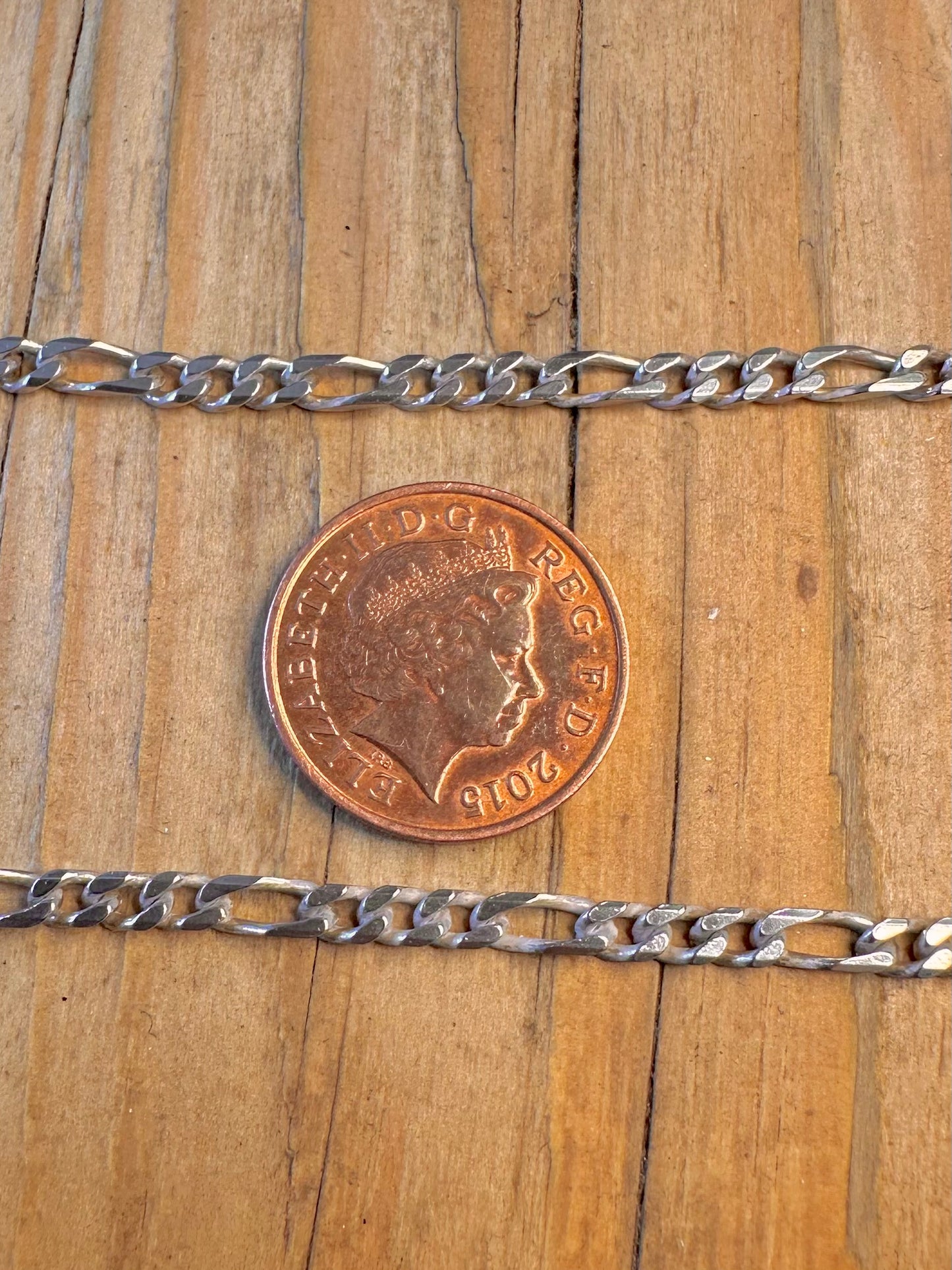 Figaro Chain Italy 925 Sterling Silver 16 inch Necklace