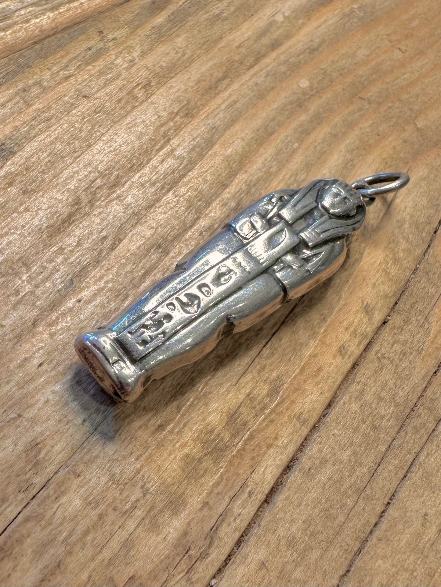 Vintage Egyptian Mummy Tomb 925 Sterling Silver Pendant