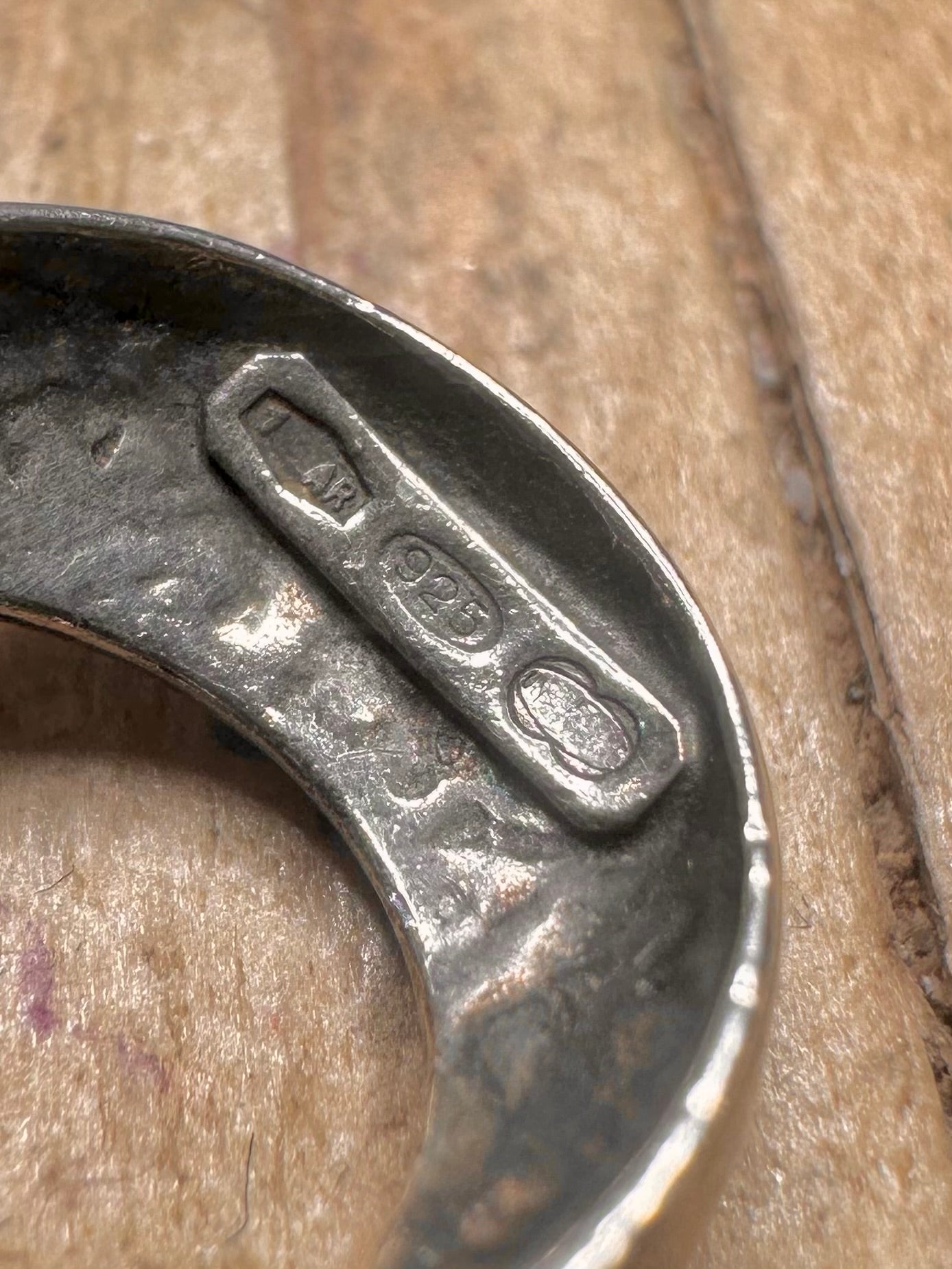 Vintage UNOAERRE Unique Chain Hook Clasp 925 Sterling Silver 7.5 inch Bracelet