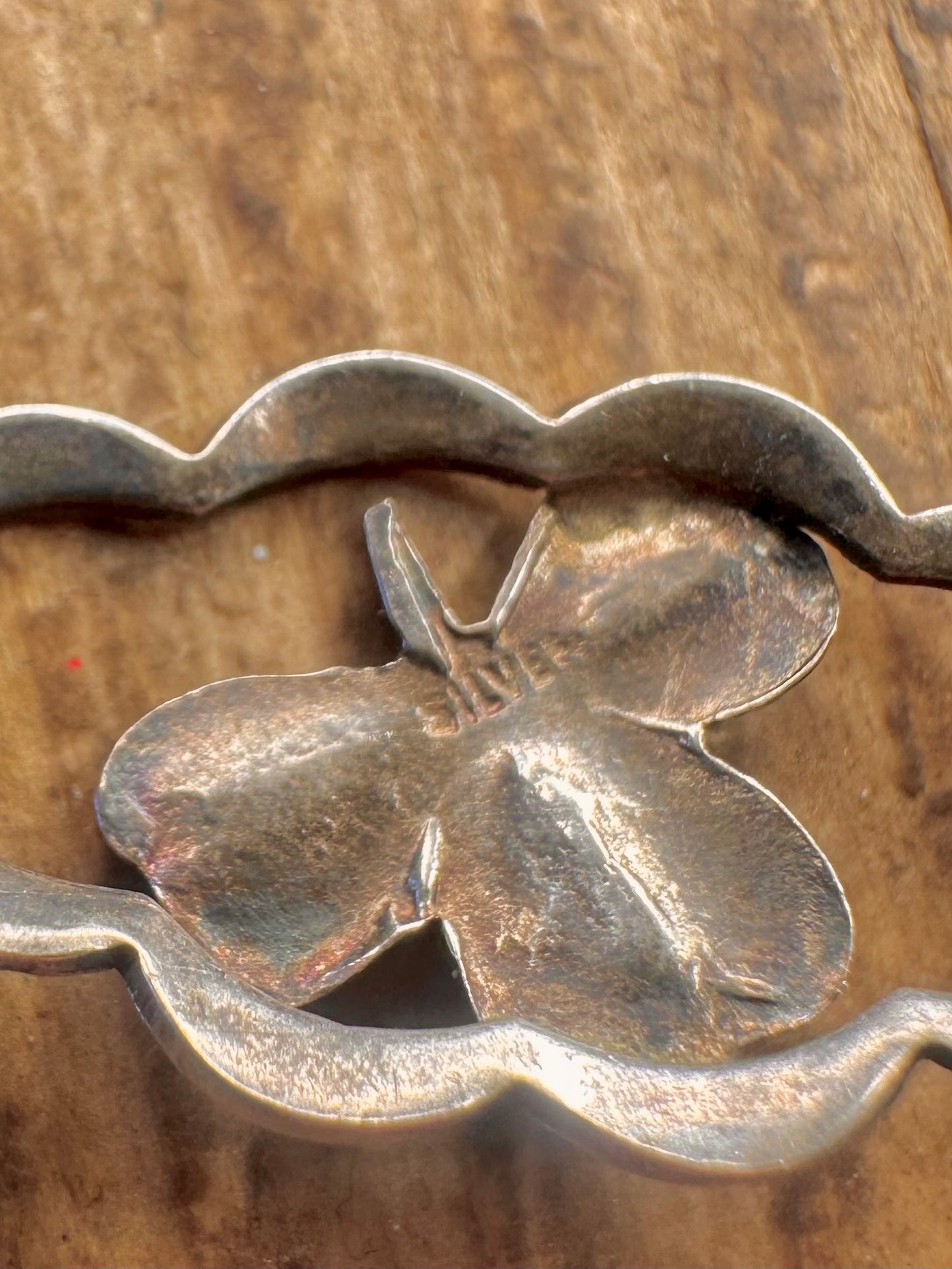 Enamel Green Three Leaf Clover 925 Sterling Silver Brooch