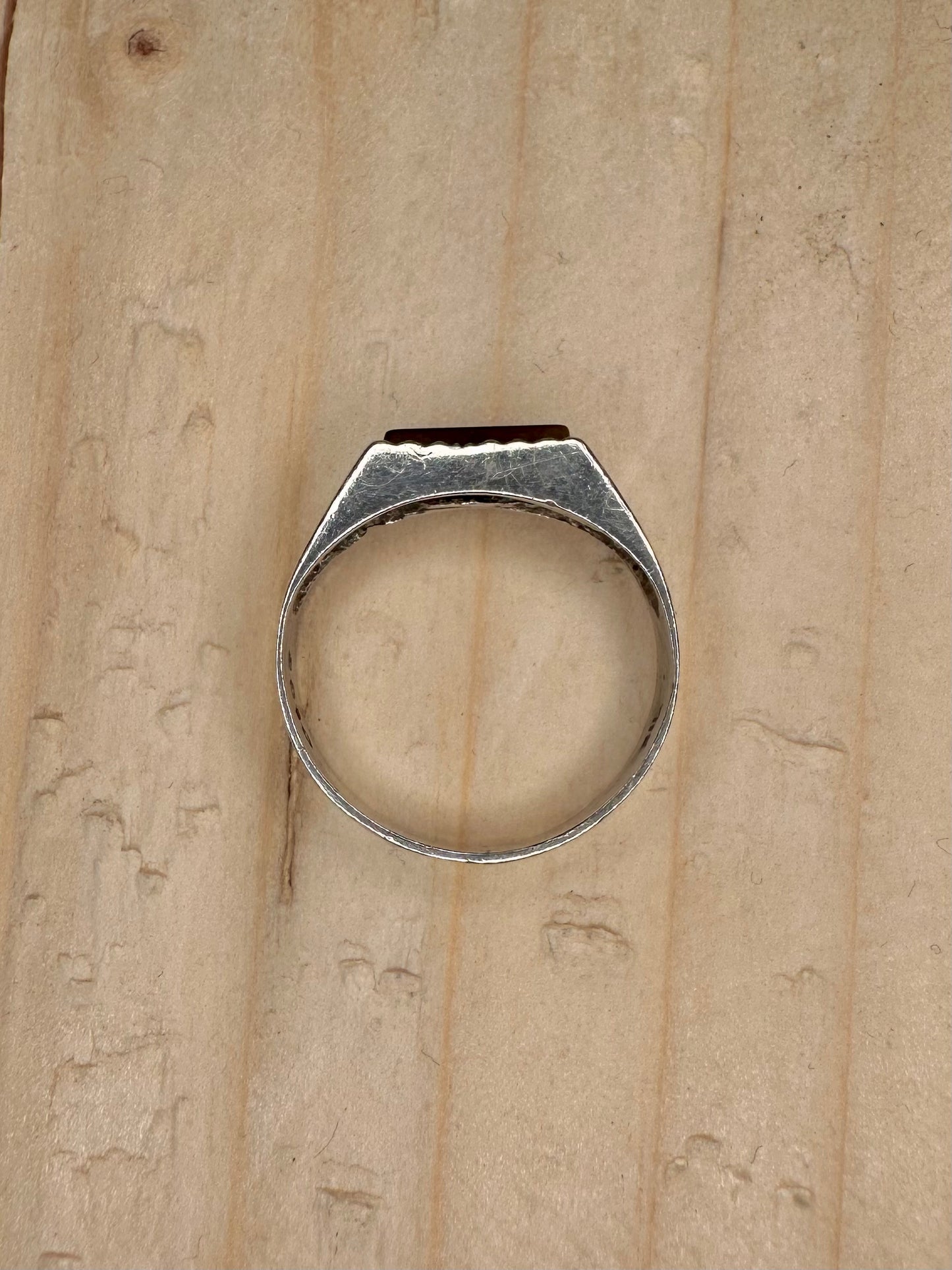 Tigers Eye Signet 925 Sterling Silver Size I Ring