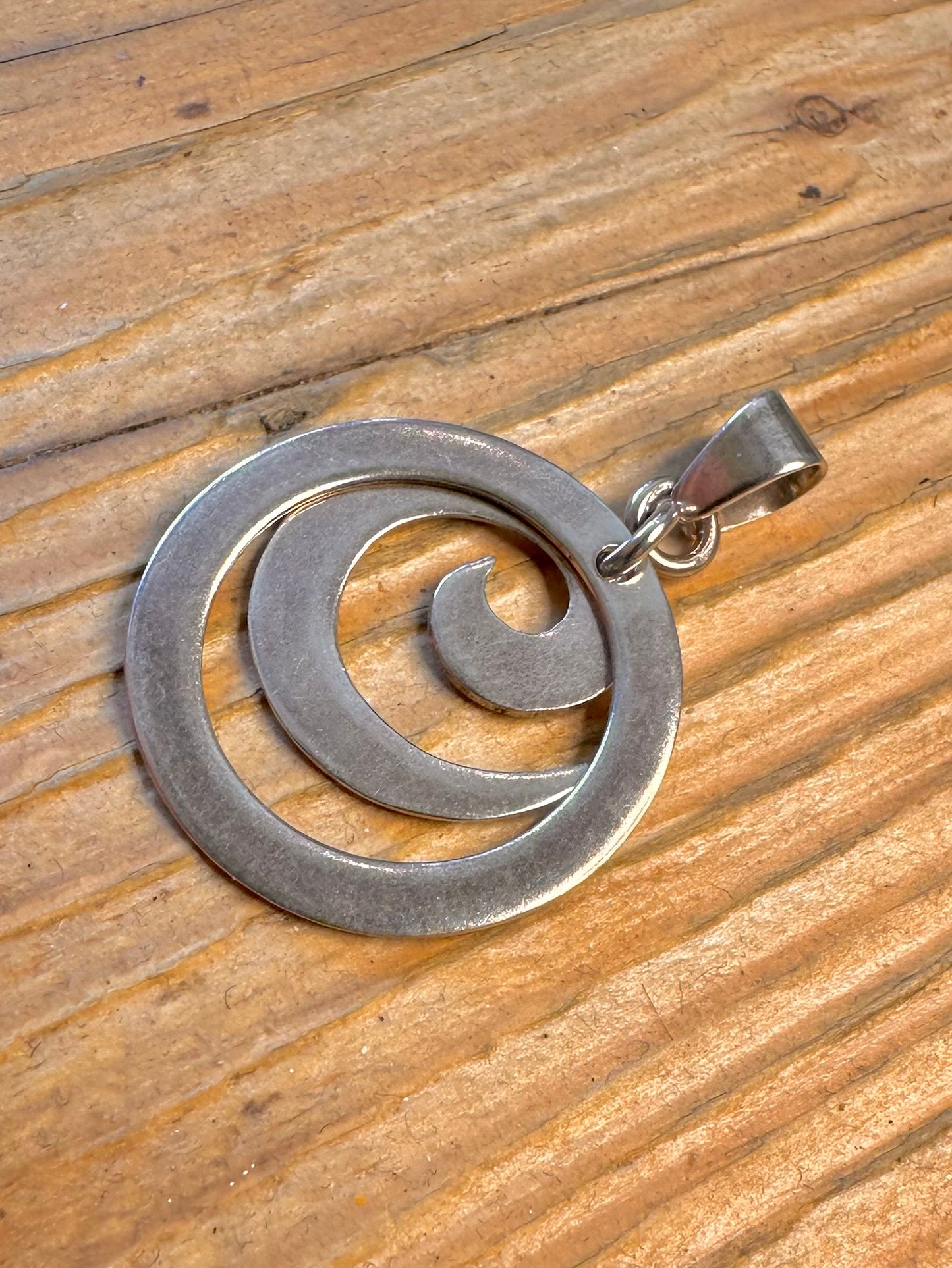 Abstract Swirl 925 Sterling Silver Pendant