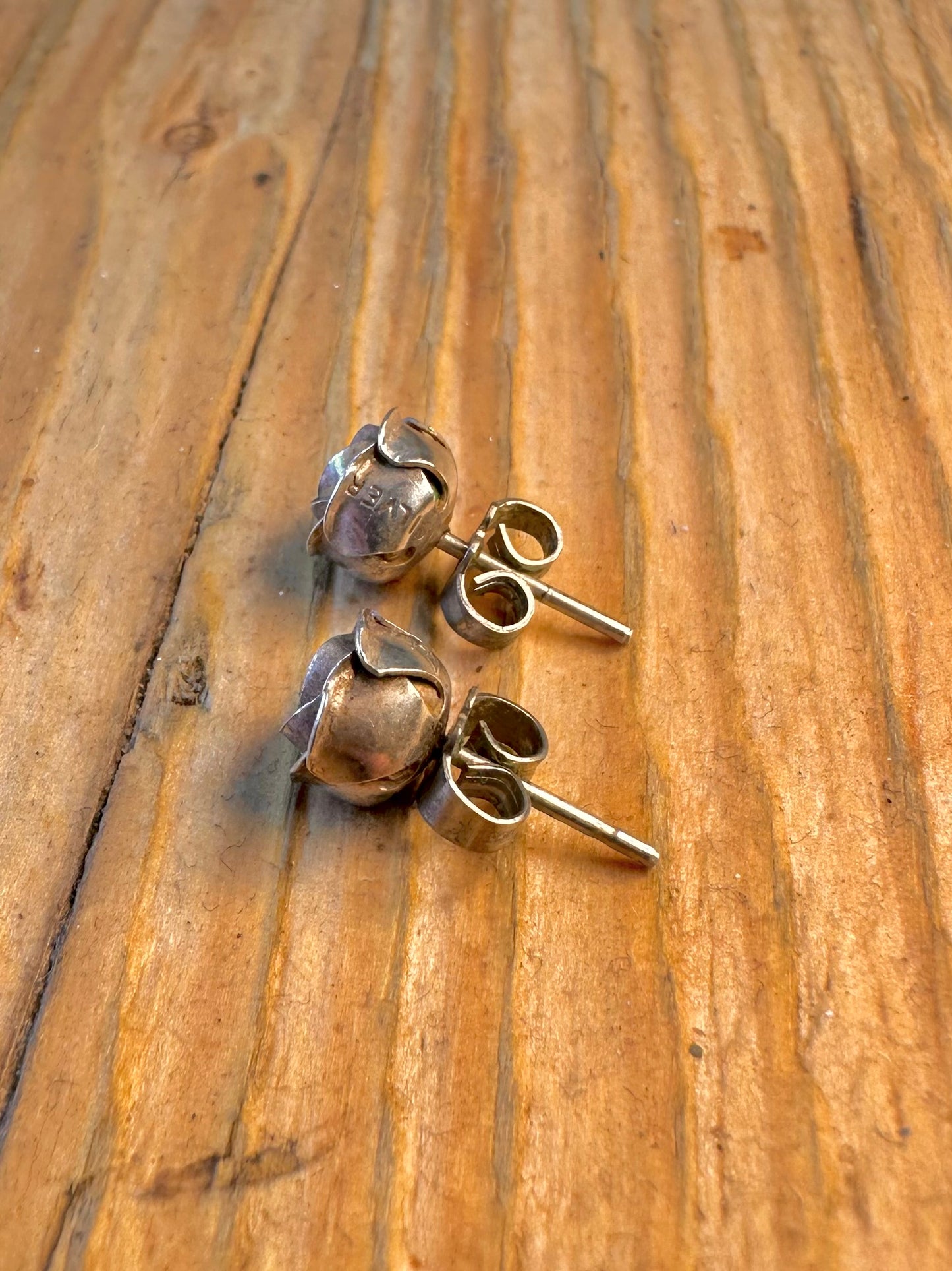 Rose Flower Studs 925 Sterling Silver Earrings