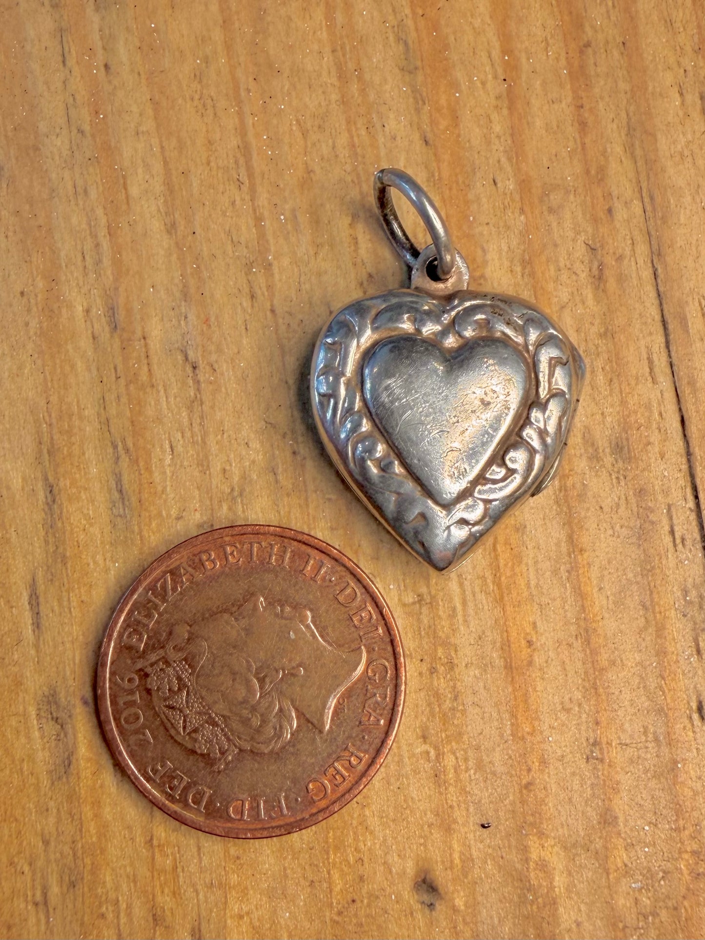 Heart Decorative Locket 925 Sterling Silver Pendant