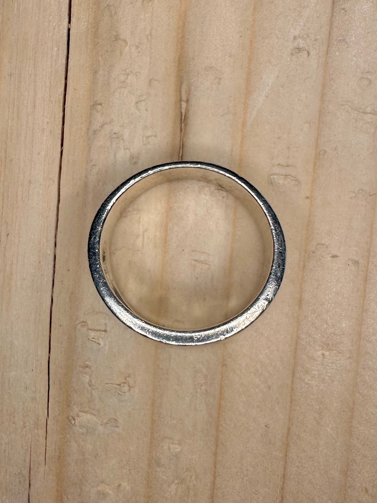 Wide Band 925 Sterling Silver Size R Ring
