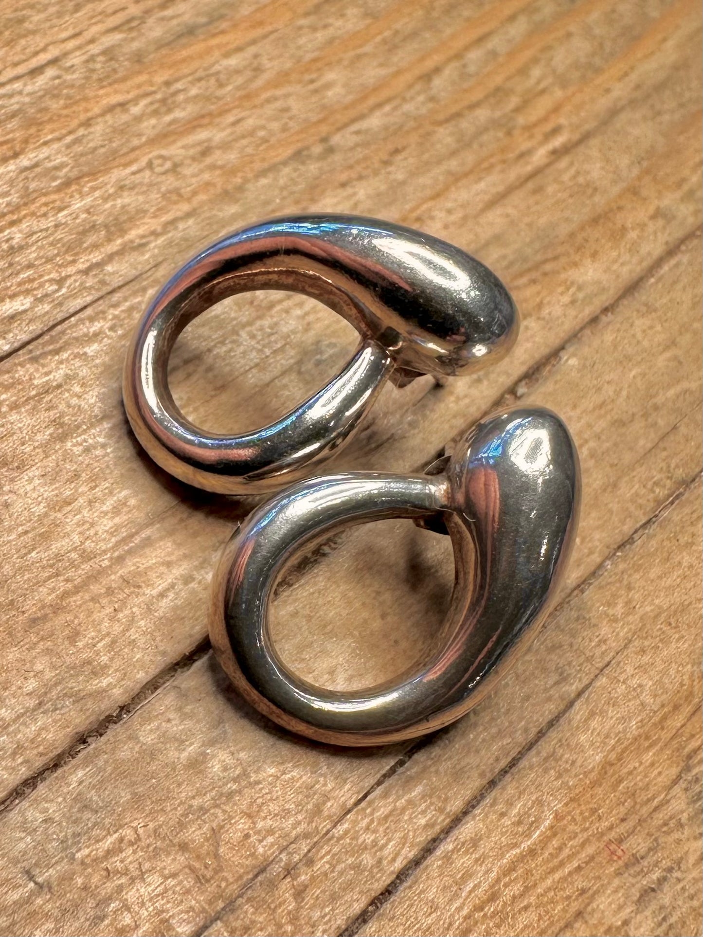 Abstract Circle 925 Sterling Silver Earrings