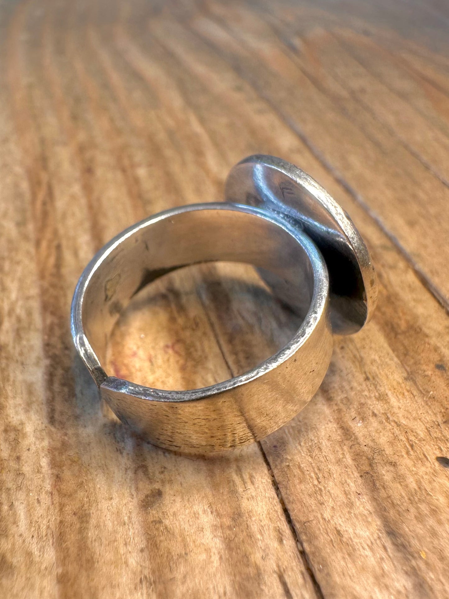 Steinbock-Kreis Ägyptische Markierungen Silber Größenverstellbarer Ring K1/2