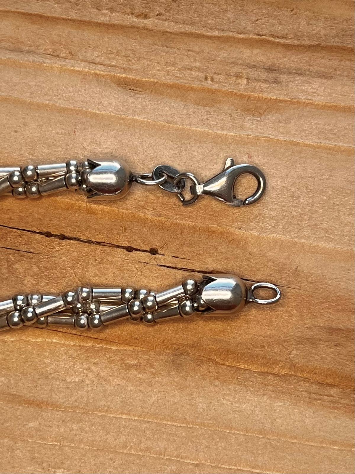 Twisted Multi Strand 925 Chester Sterling Silver 7.75 Inch Bracelet