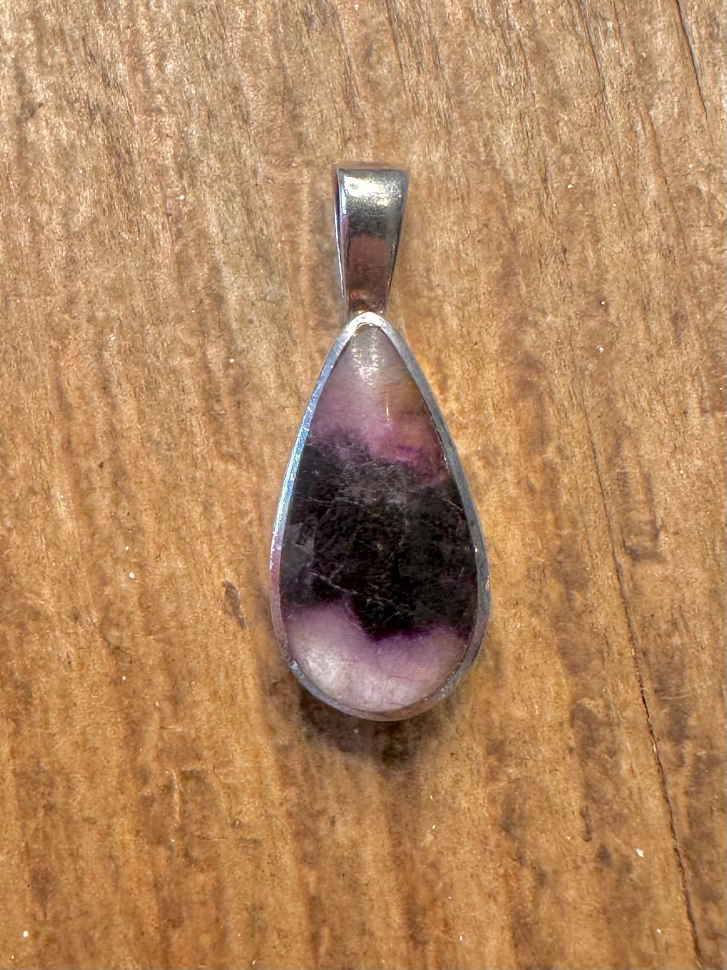 Blue John 1992 Sheffield 925 Sterling Silver Pendant