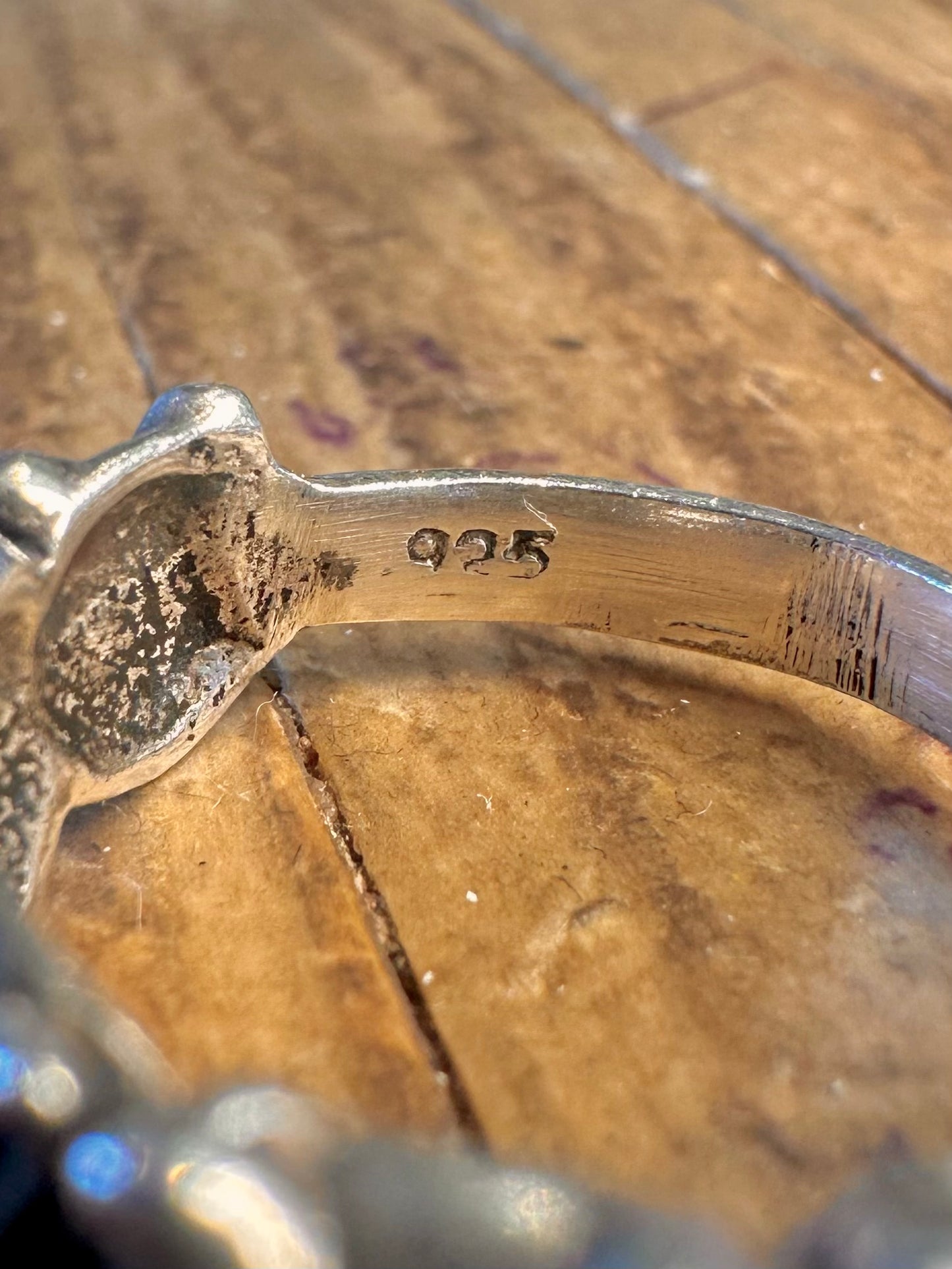 Cat Faces Repeated Band 925 Sterling Silver Size P Ring