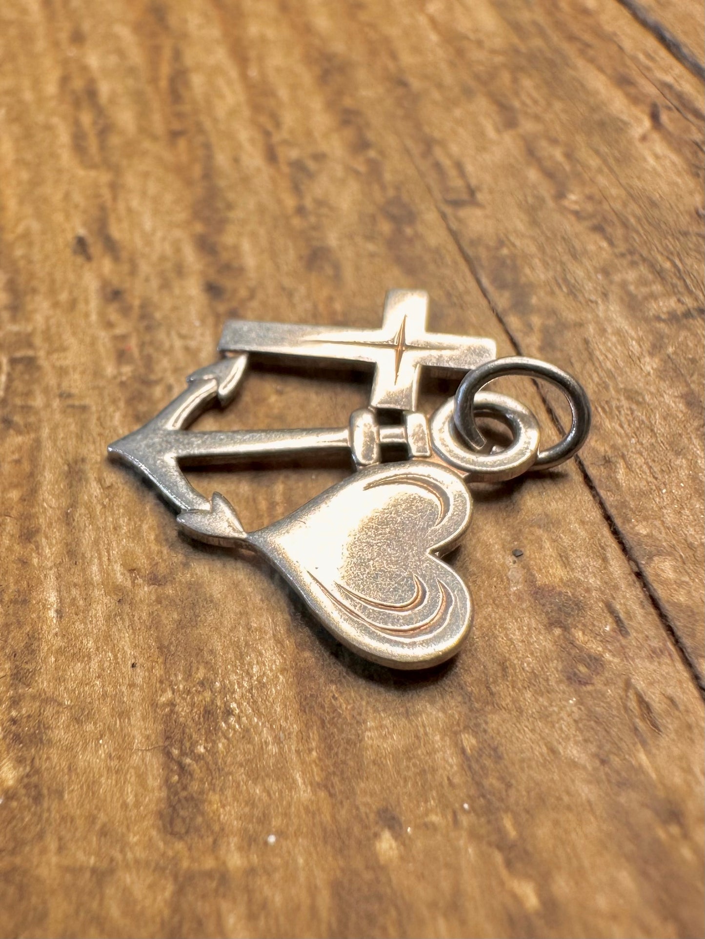 Cross Heart Anchor 925 Sterling Silver Pendant