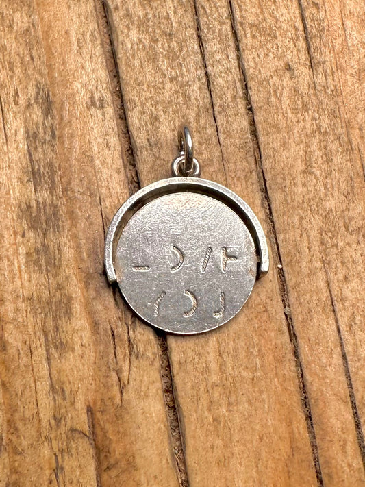 I Love You Spinner 925 Sterling Silver Charm Pendant