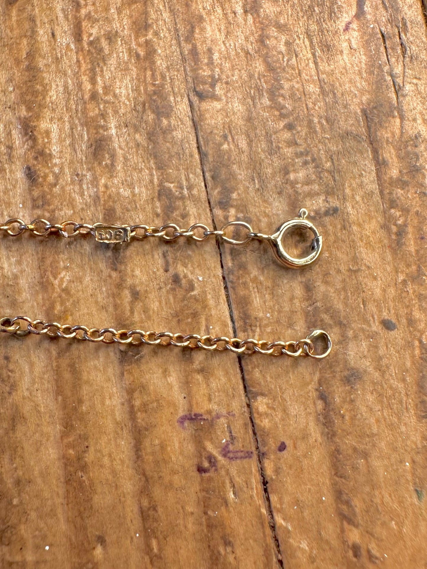 9ct Gold Belcher and Bar Link 18.8 inch Necklace