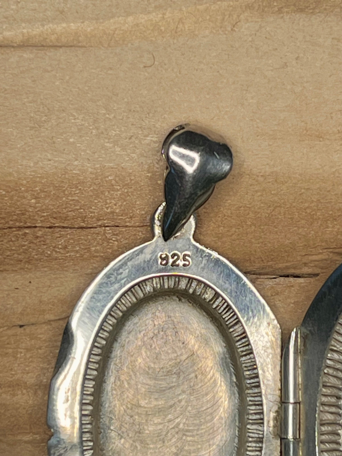 Embellished Engraved Oval Locket 925 Sterling Silver Pendant