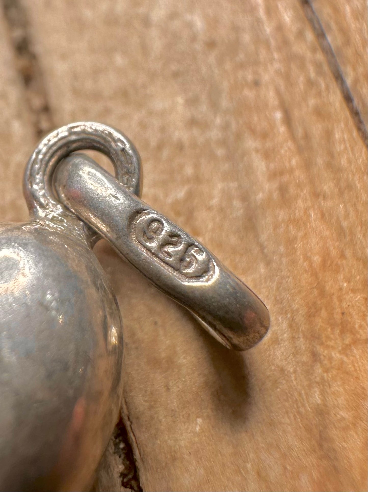 Vintage Horn of Plenty 925 Sterling Silver Pendant